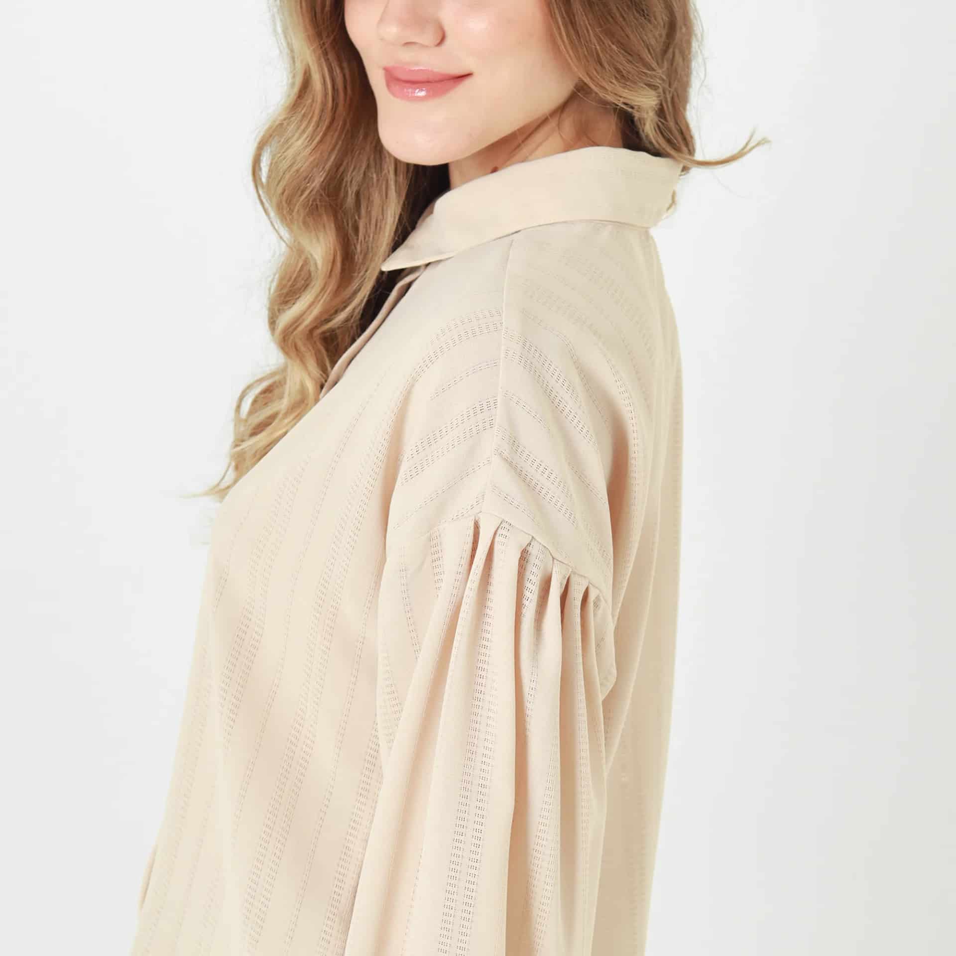 Blusa Cuello Camisero Manga Larga - miniatura 5
