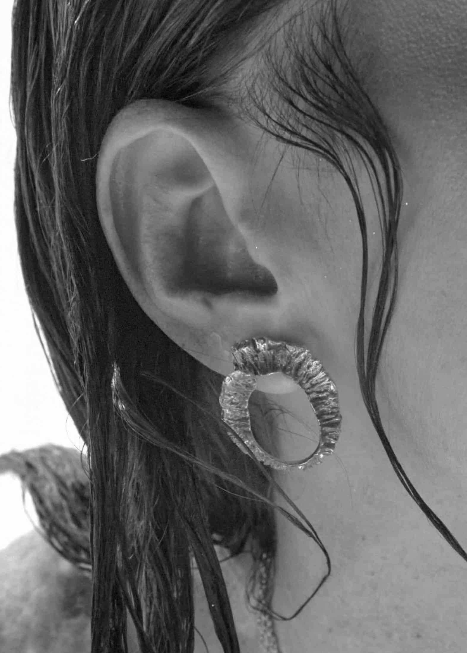 Aretes asimetricos puesta de sol - miniatura 3