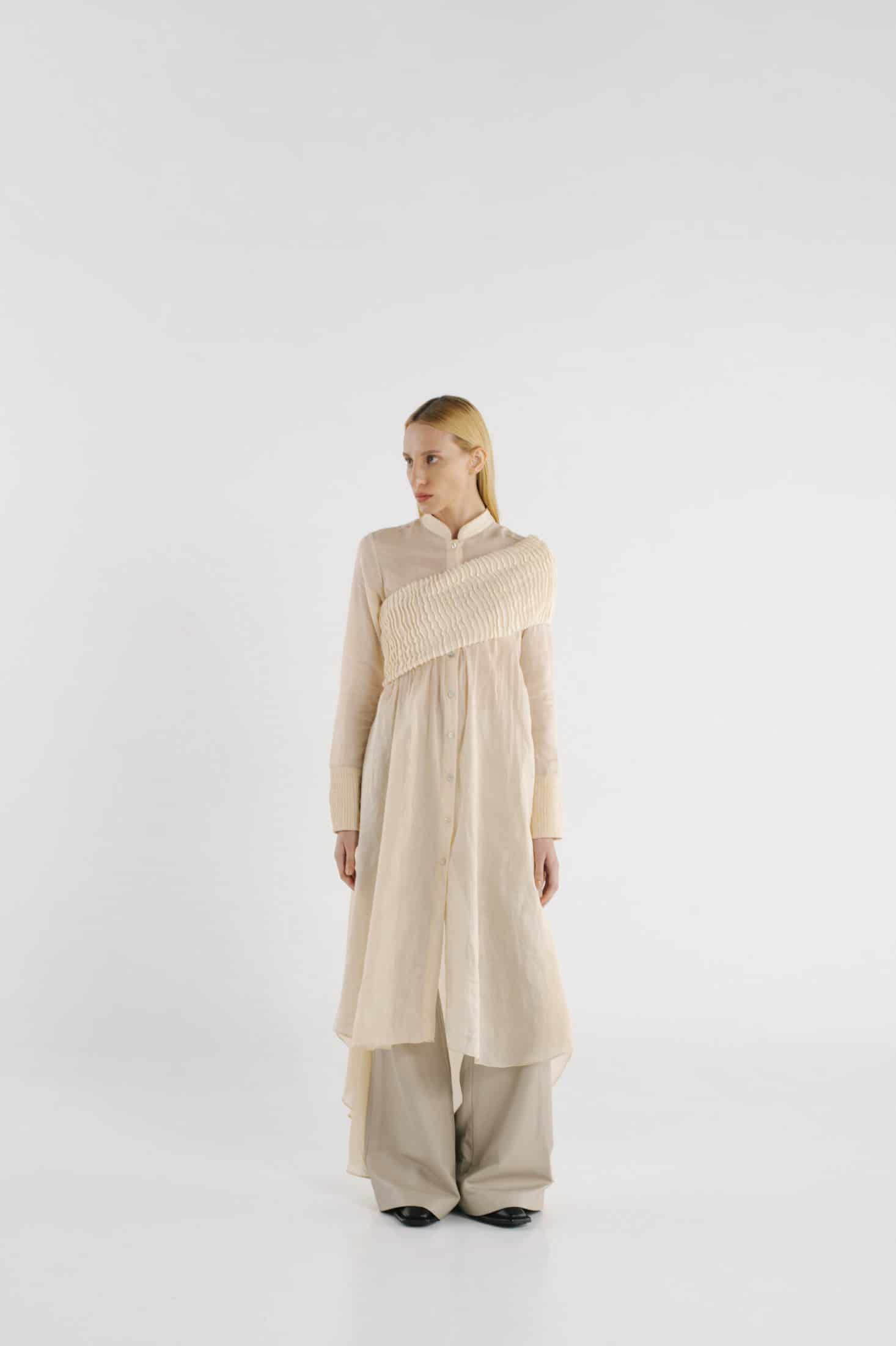FURROWS SHIRT DRESS TOP - miniatura 12
