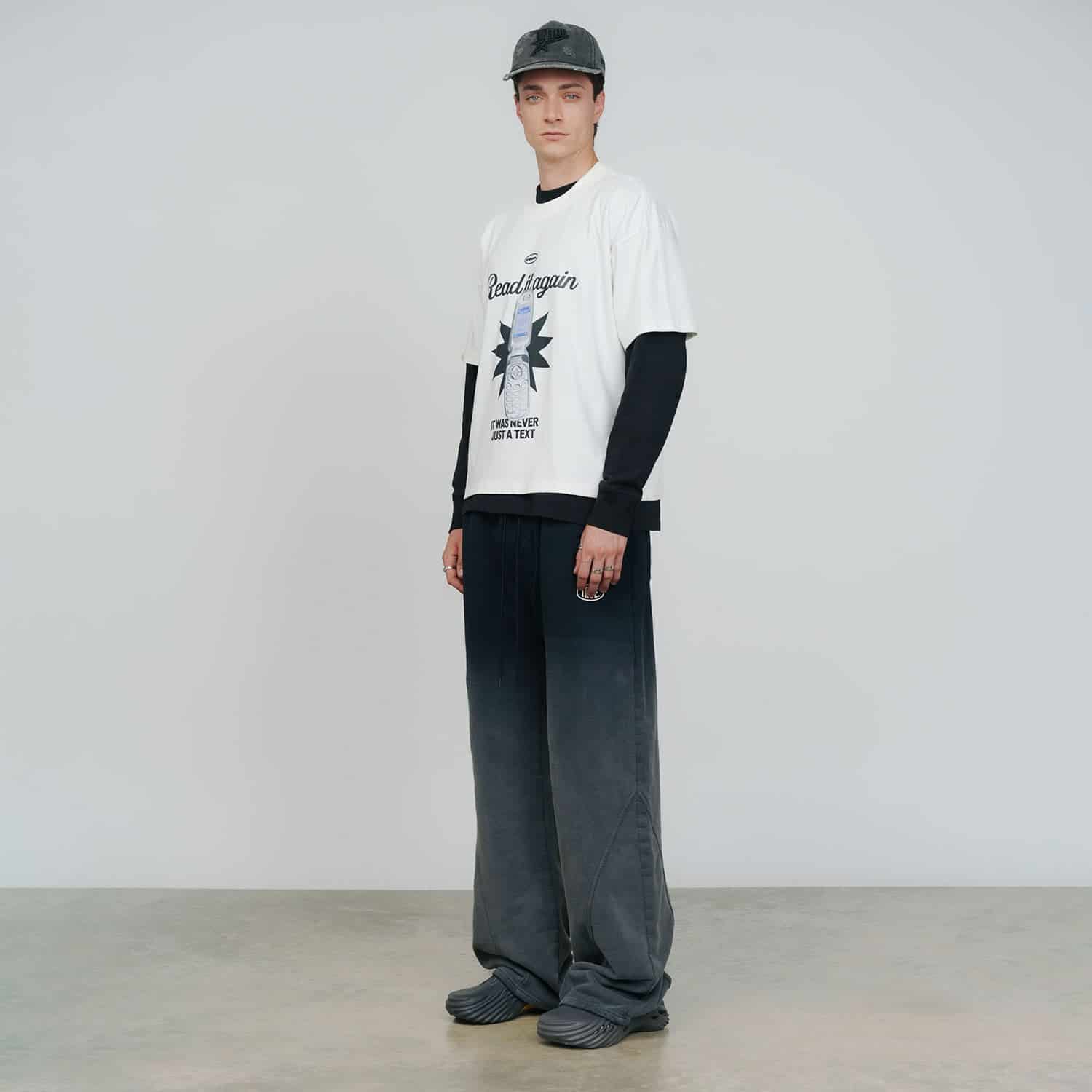 Text Me Boxy T-Shirt - Cream - miniatura 6
