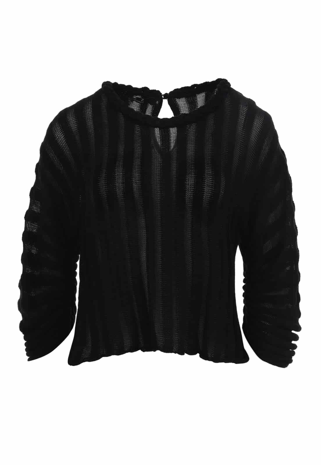 BRAID NECK RIBBED TOP - miniatura 5