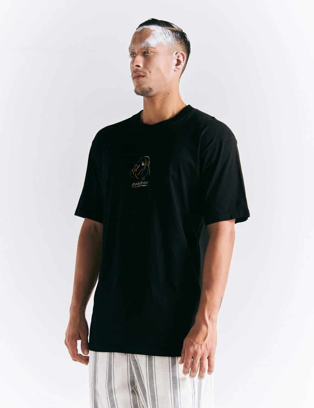 Camiseta Oversize Estoy bien  negro Hombre - miniatura 10