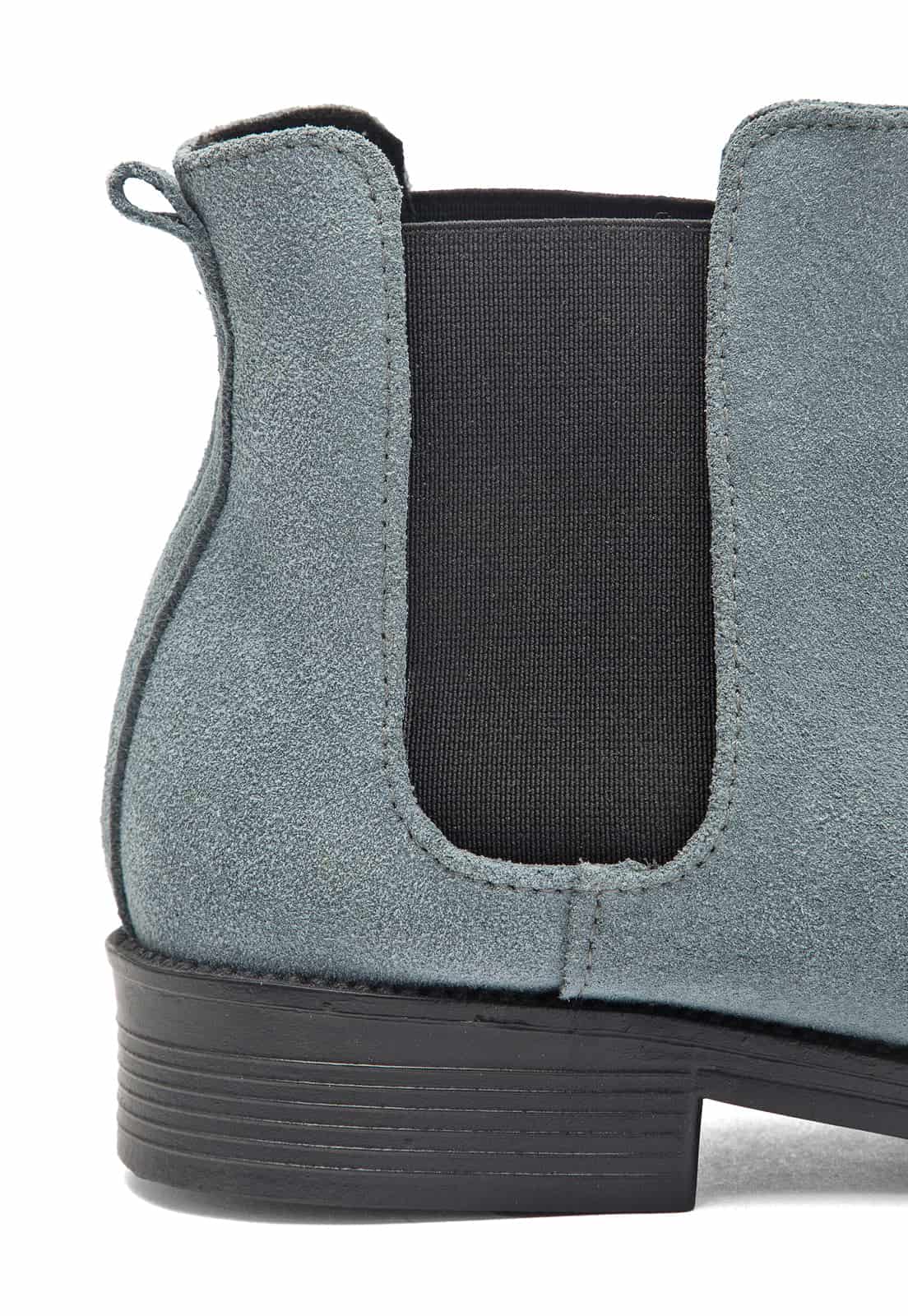 Botines chelsea gris en gamuza. - miniatura 6