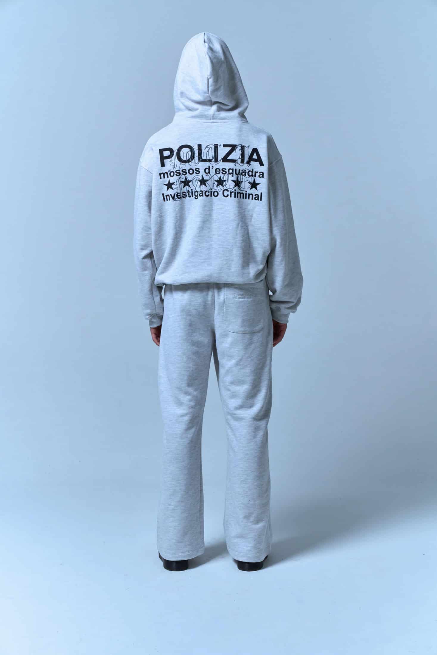 POLIZIA GRAY FLARED SWEATPANTS - miniatura 5