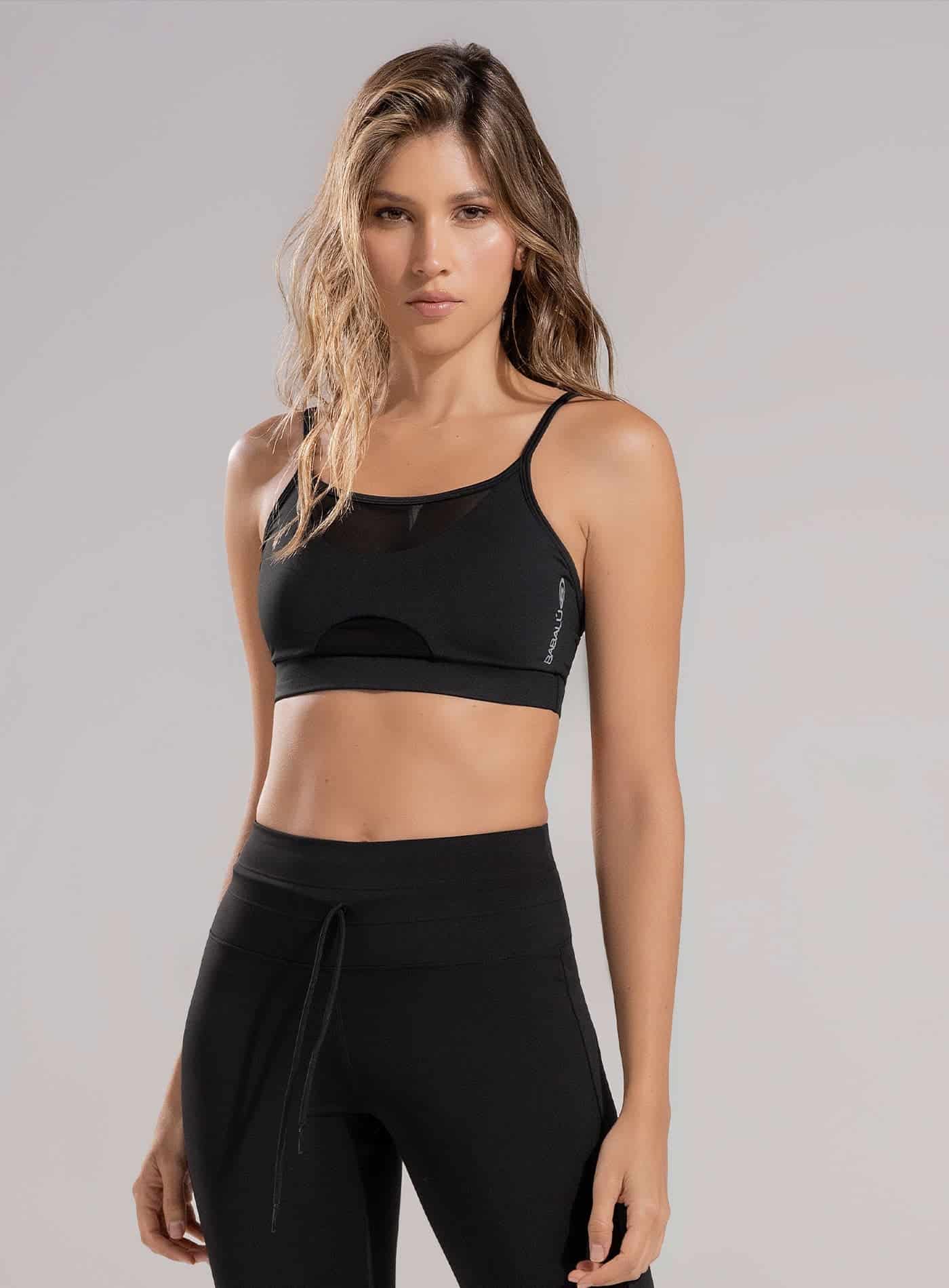 TOP DEPORTIVO CON ESCOTE EN MALLA SEMI TRANSPARENTE - miniatura 1