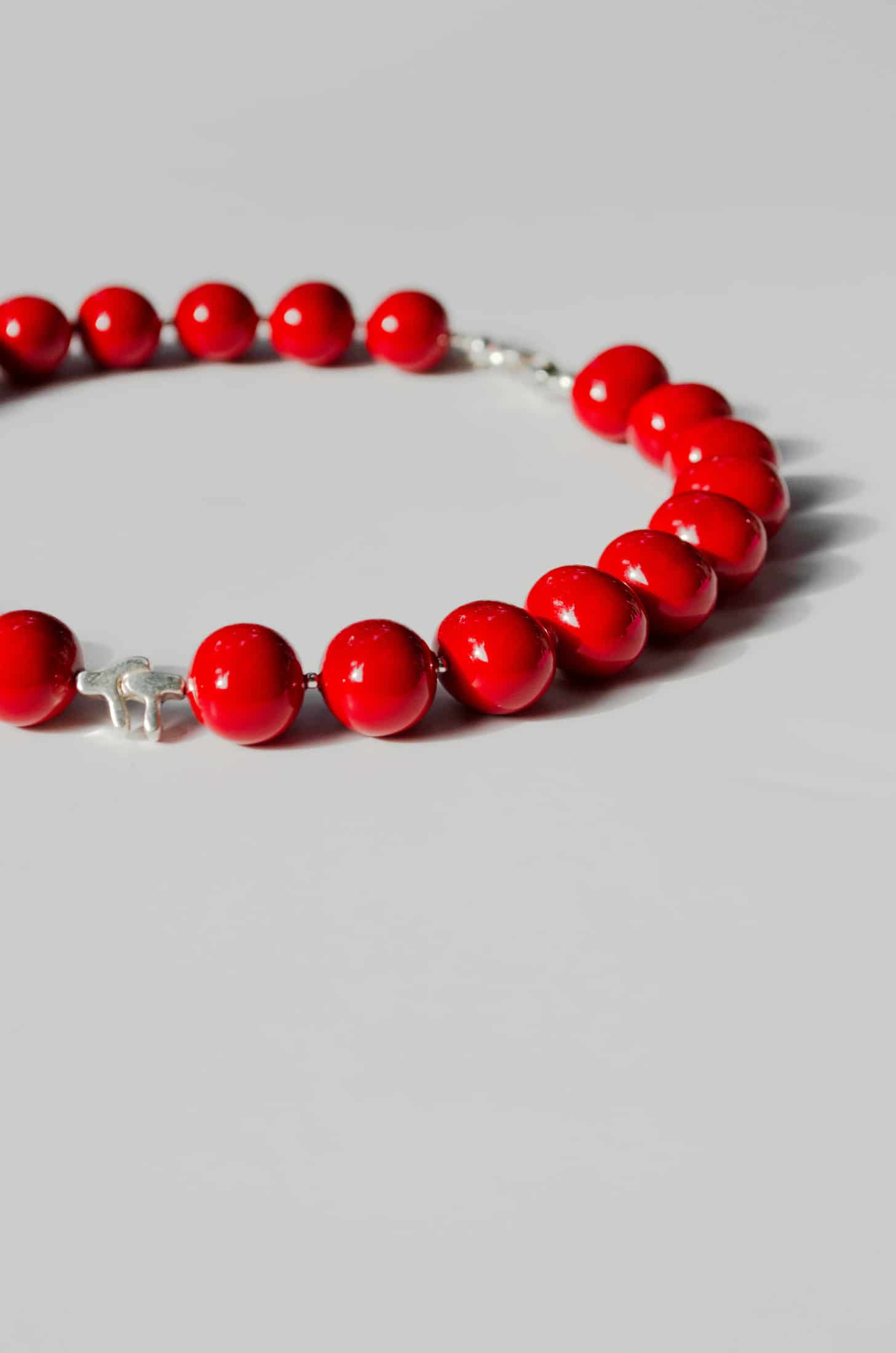 Collar Sttack Rojo | perlas recubiertas - miniatura 1