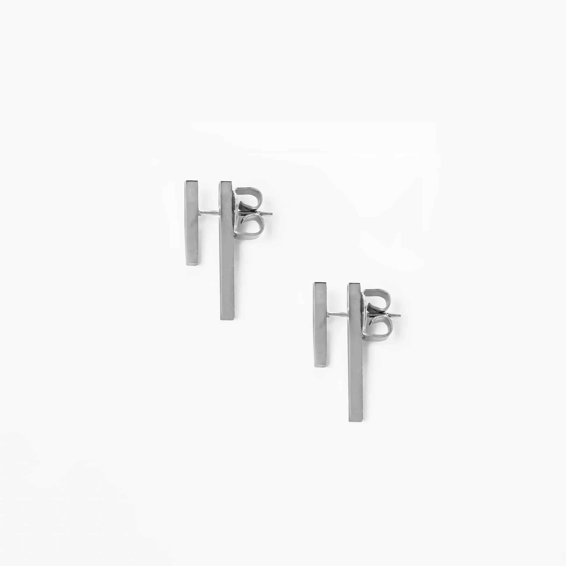 Aretes Bastoni Mini Negro - miniatura 4