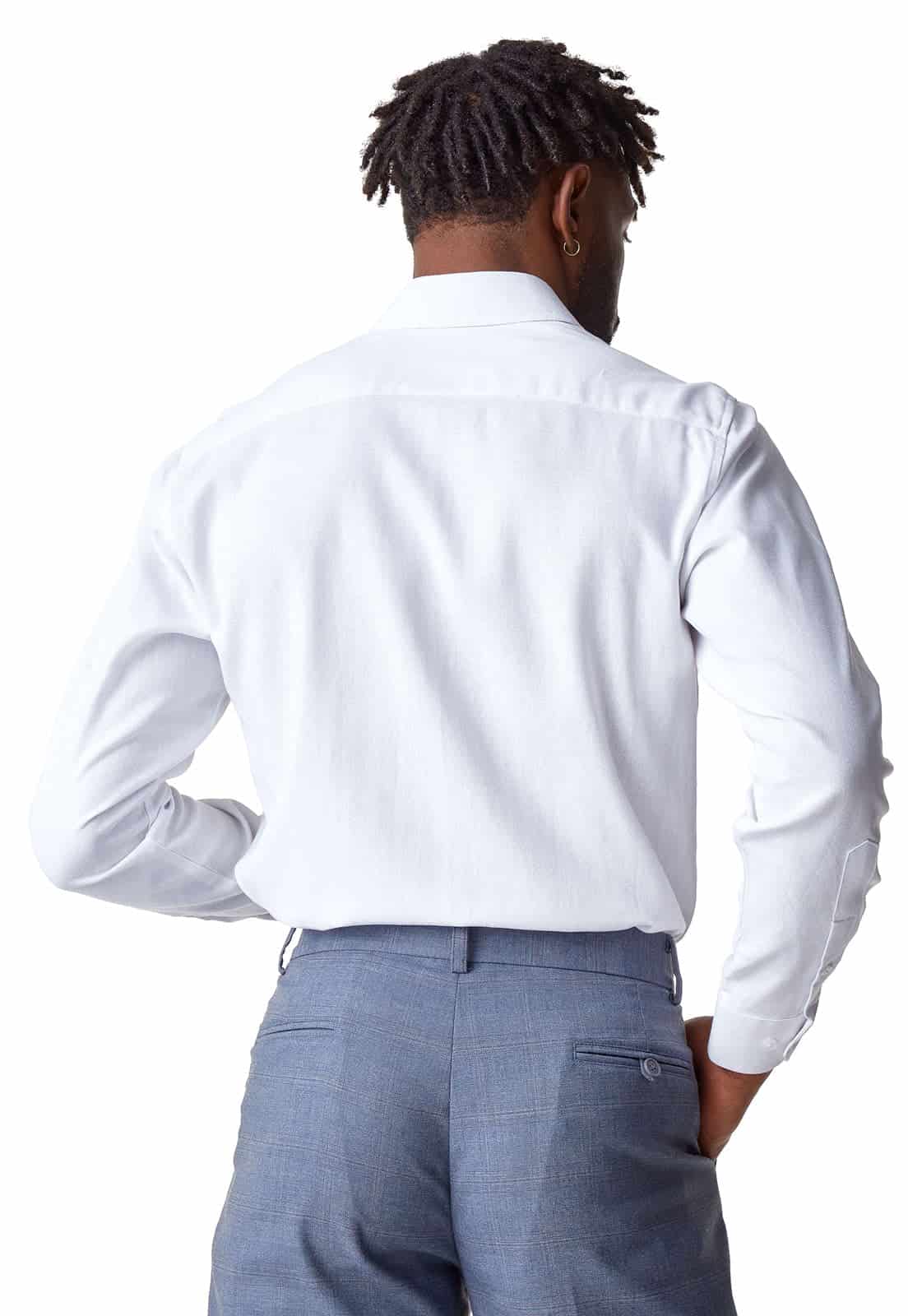 Guayabera blanca manga larga con alforzas - miniatura 2