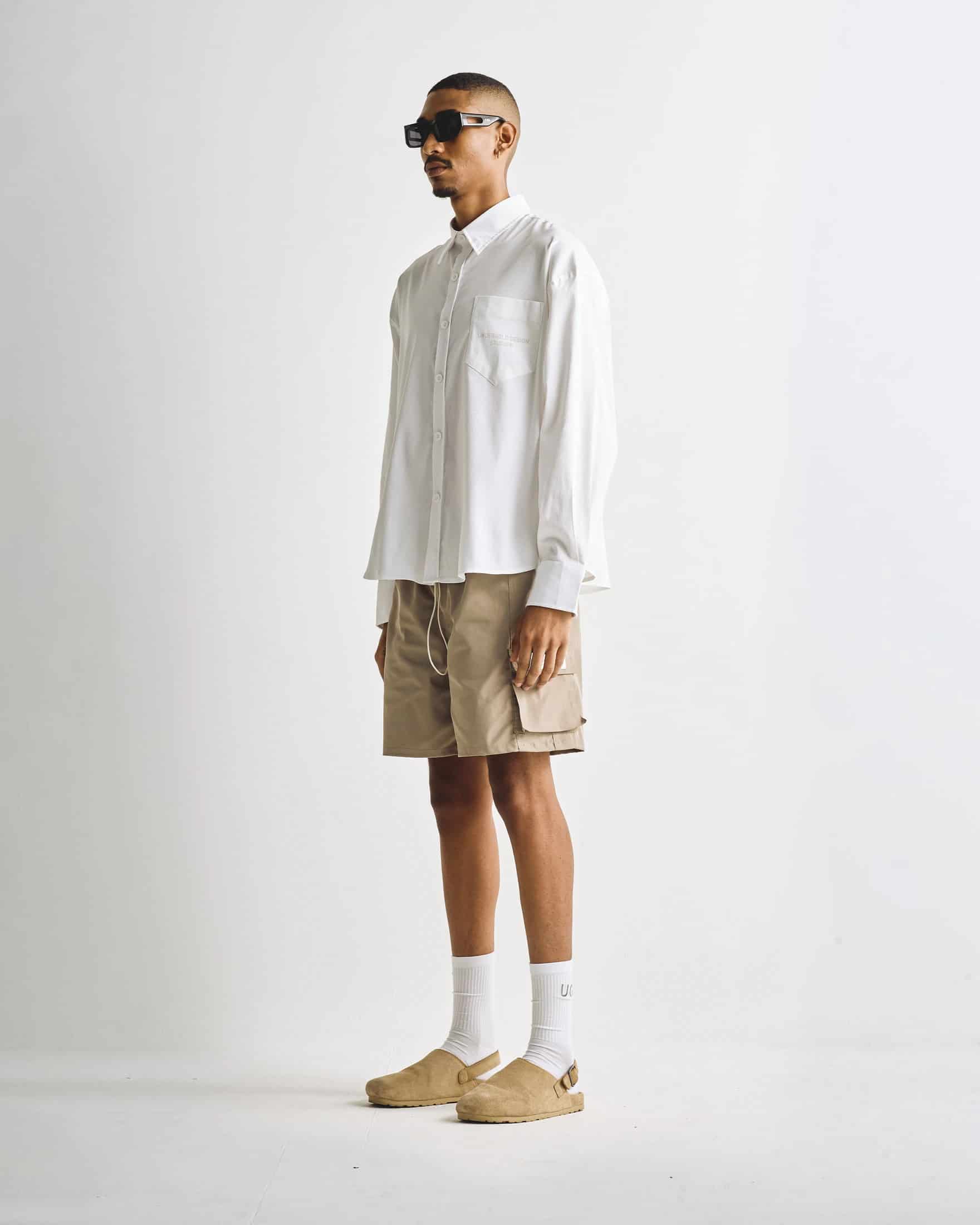 Basics Undergold Design Studio Long Sleeve Boxy Shirt Bone - miniatura 13