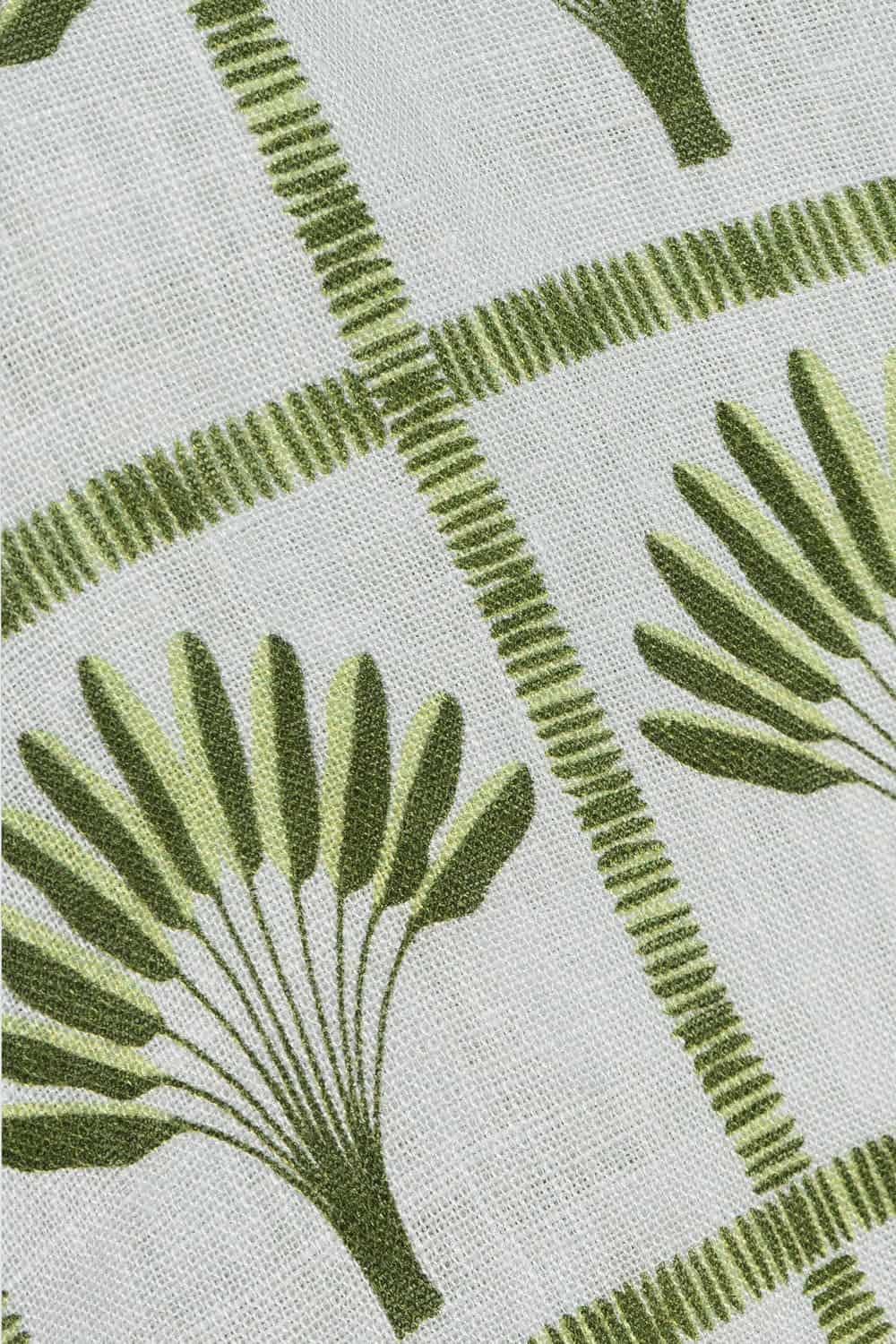 Men's linen shirt green palmar - miniatura 5