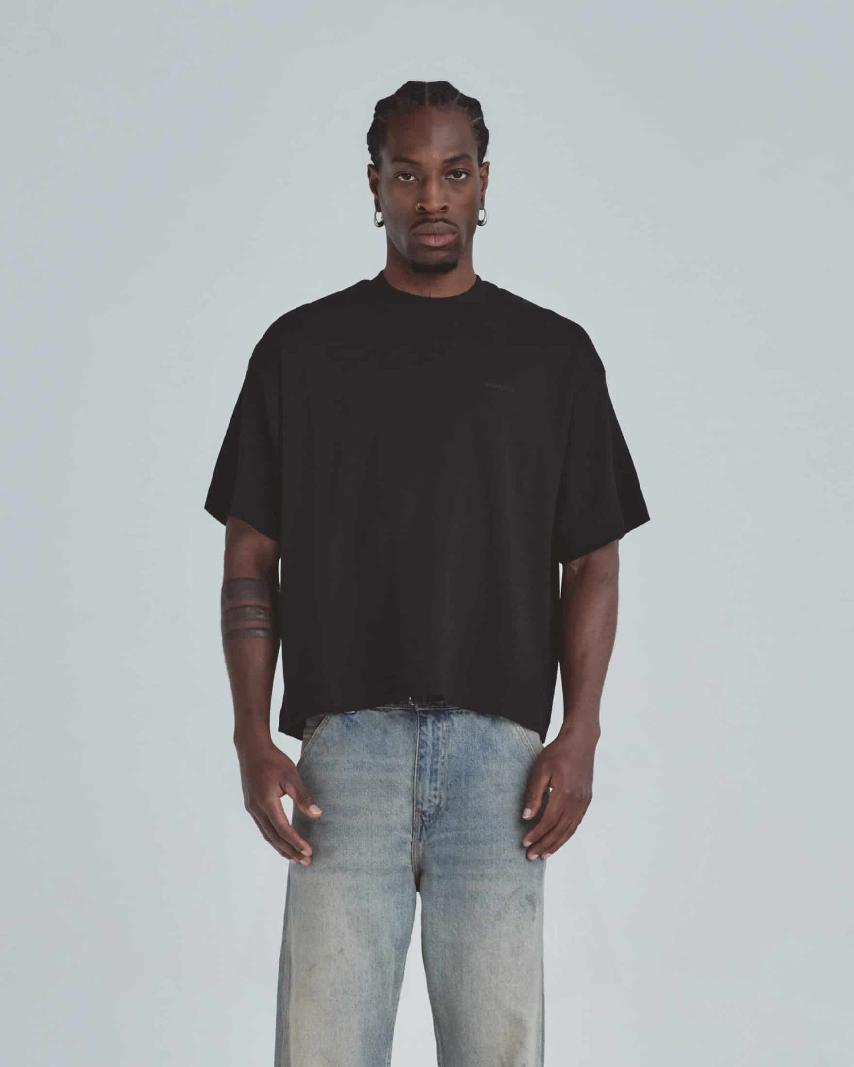 Line Basic Boxy Fit Tshirt Black - miniatura 6