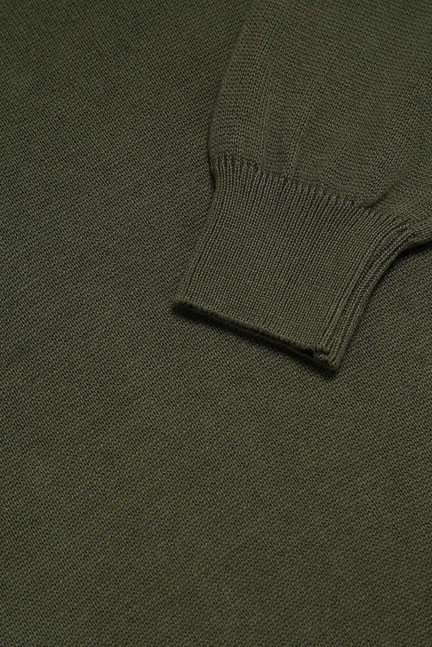 Saco Half Zip Algodón Verde Militar - miniatura 3
