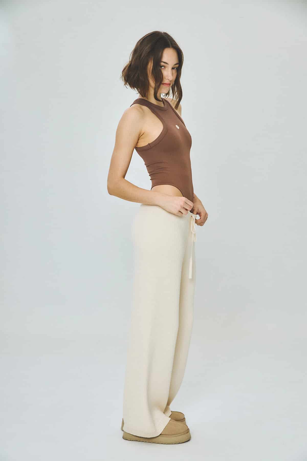 SMILEY RIB BODYSUIT CHOCOLATE - miniatura 2