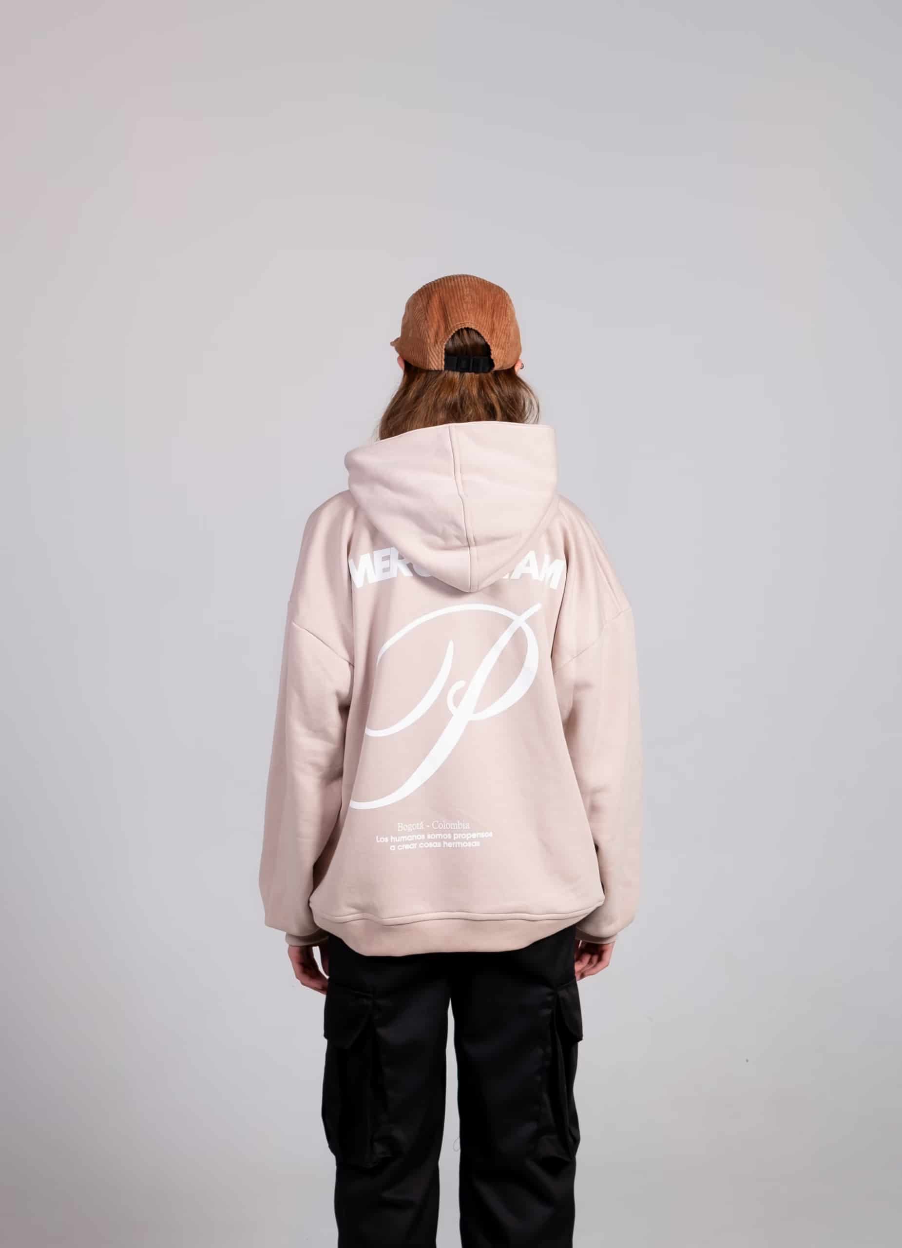 Hoodie Oversize Beigie - miniatura 1