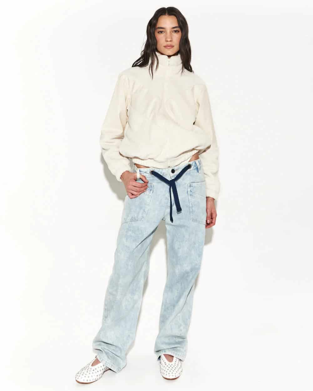 CREAM POLAR JACKET - miniatura 2