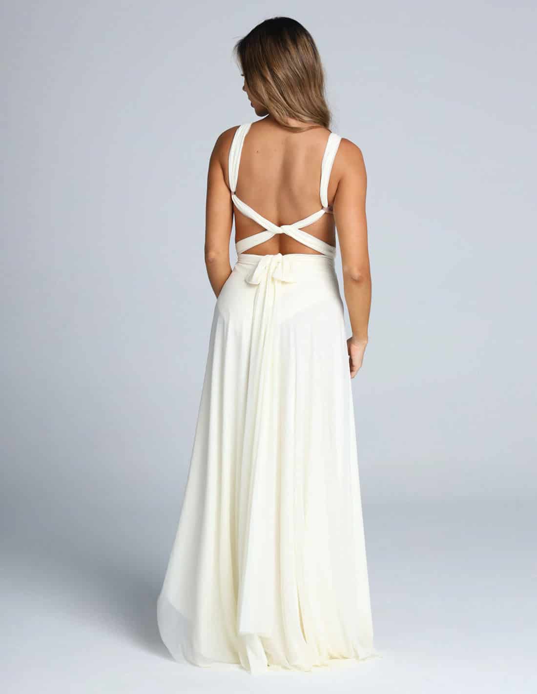 Vestido Feather Marfil - miniatura 3