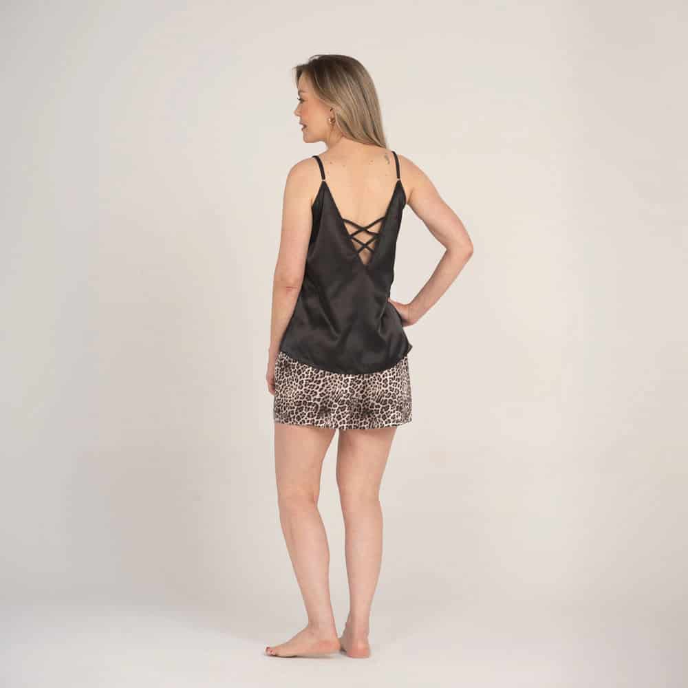 Short de Pijama en Satin Jaguar - miniatura 3