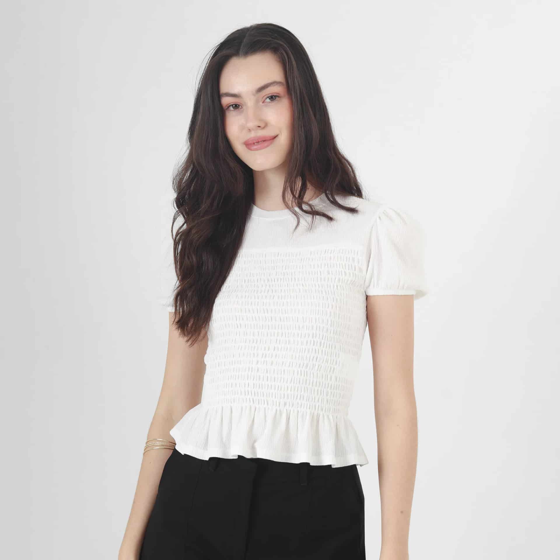 Blusa Cuello Redondo Manga Corta - miniatura 2