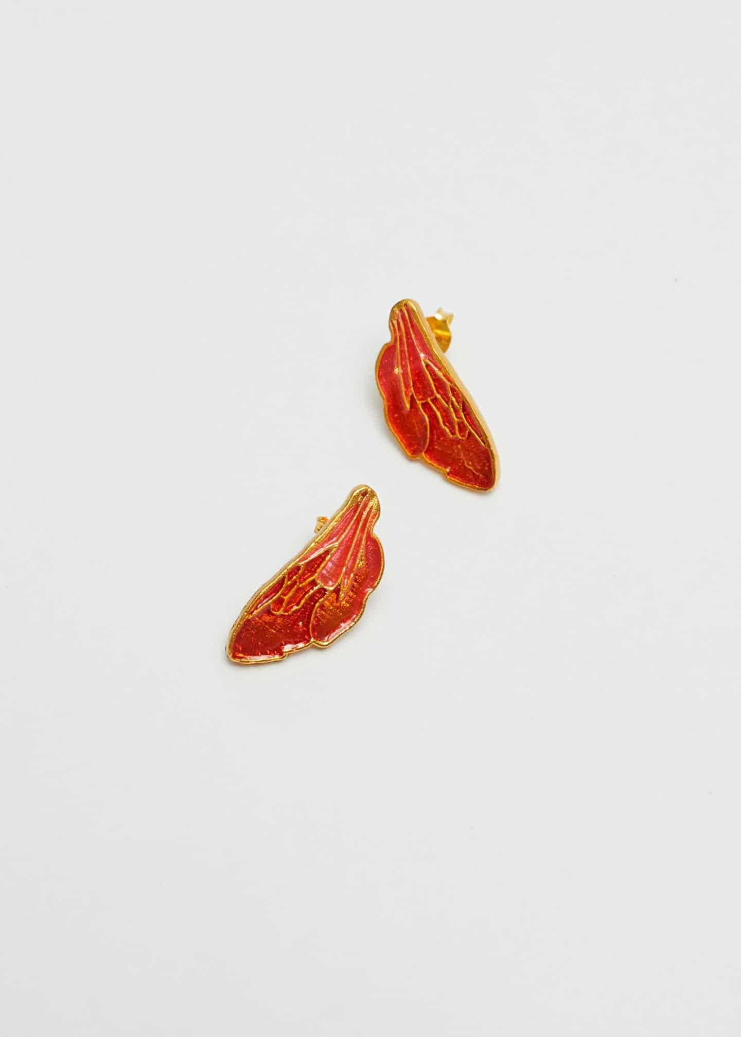 Aretes Wing Naranja - miniatura 2