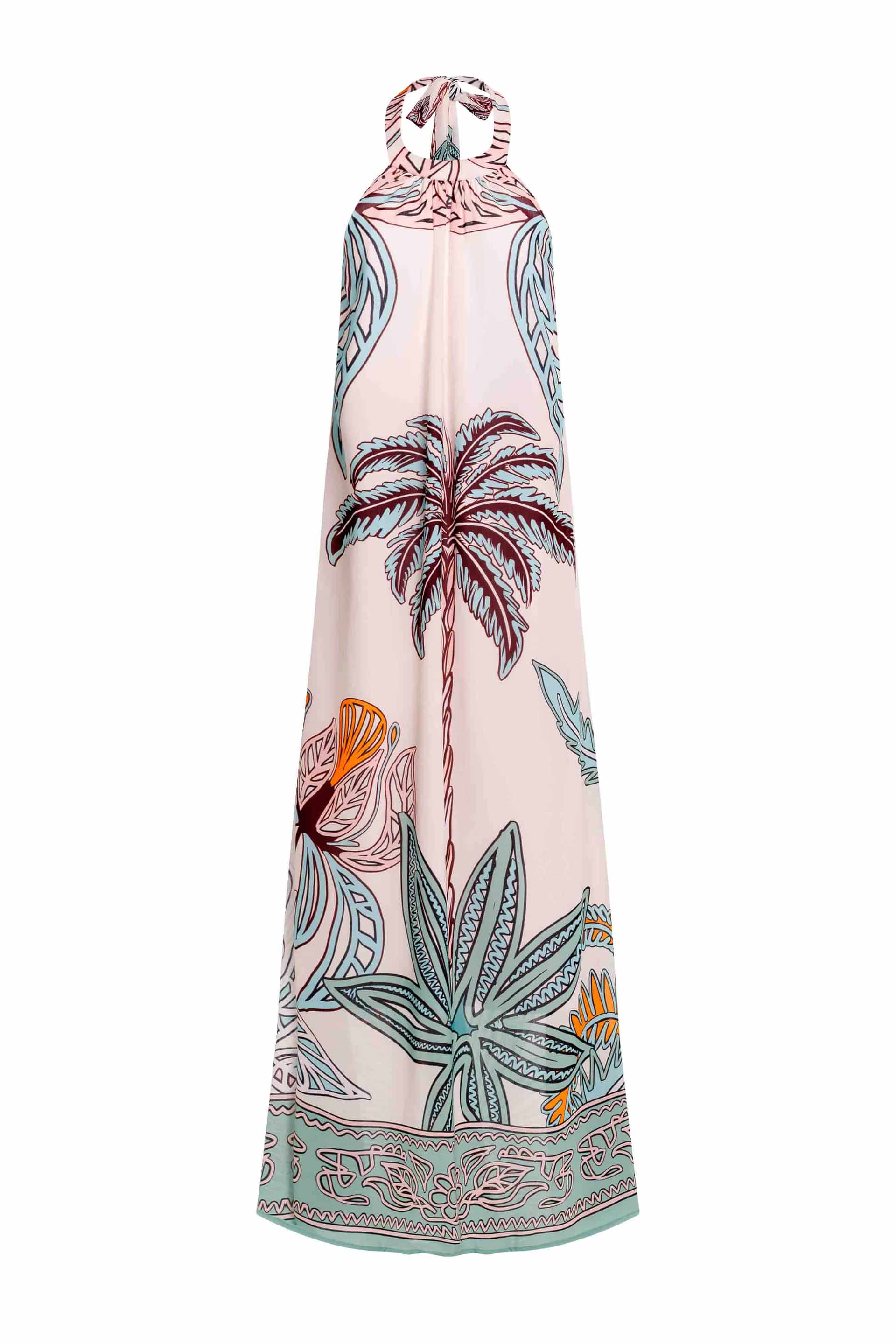 Vestido Largo Aries Maxipalms Beige - miniatura 4