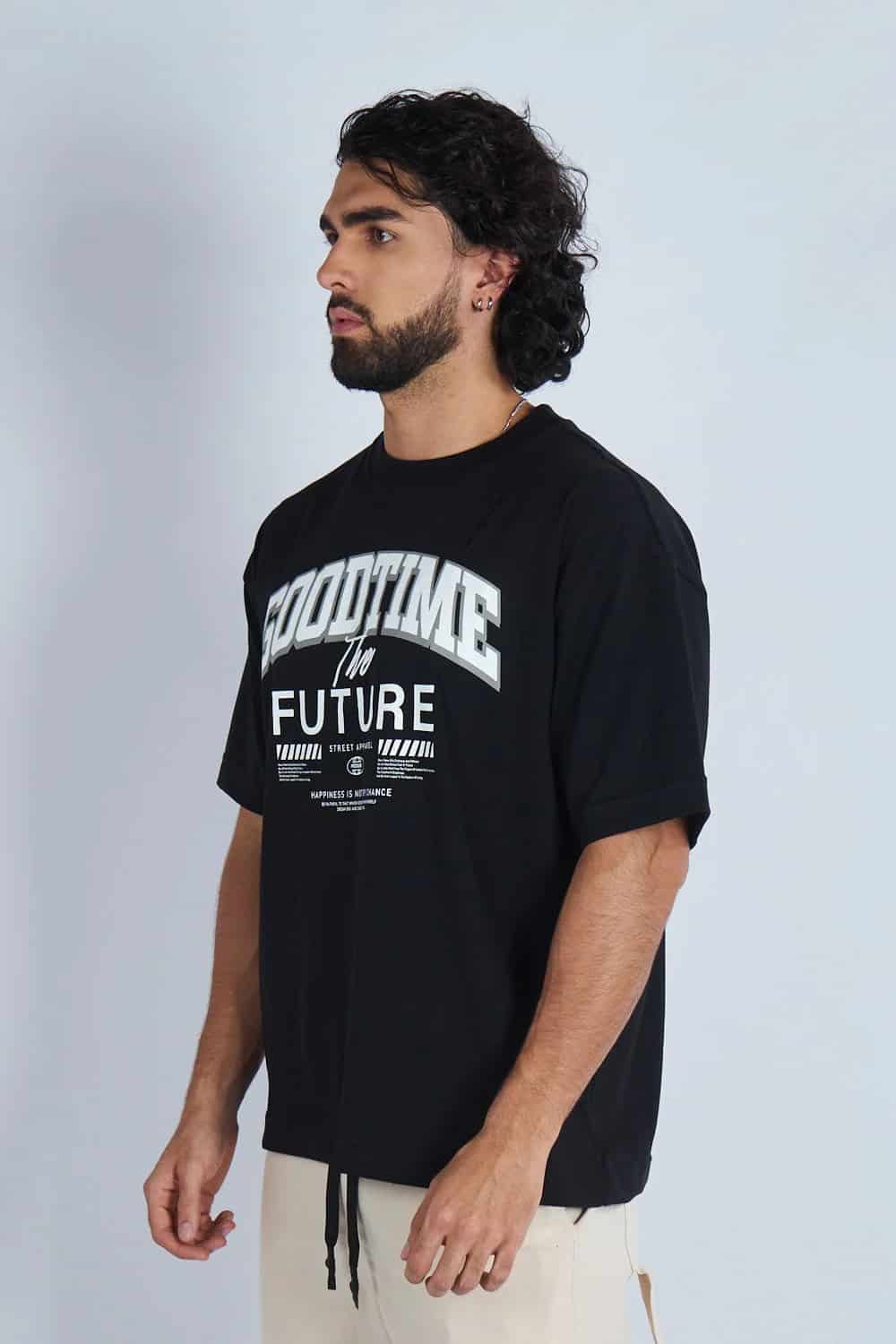 Camiseta oversize estampada Good Time Negro| DROP 03 | - miniatura 8