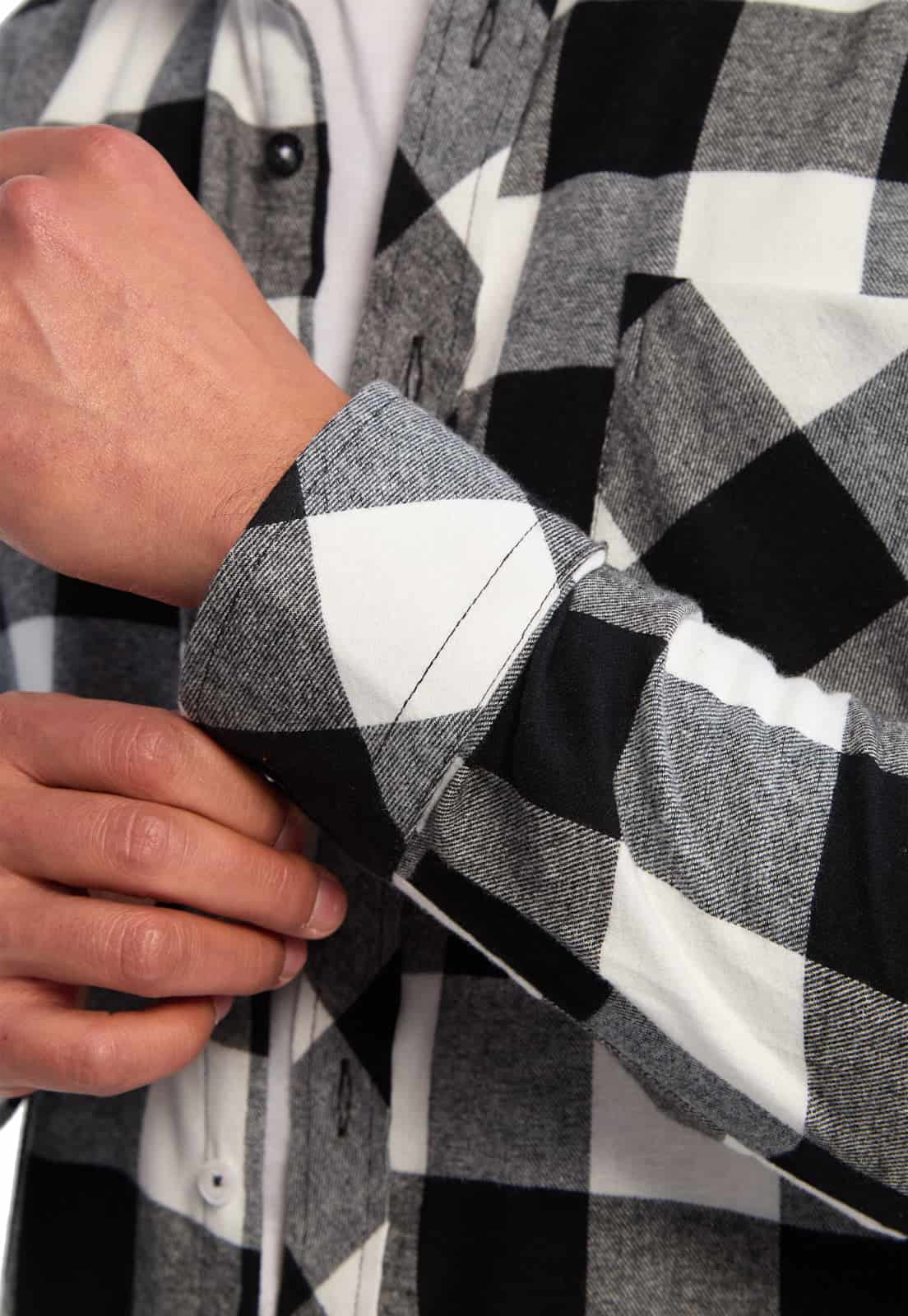 Camisa leñadora blanco con negro - miniatura 6