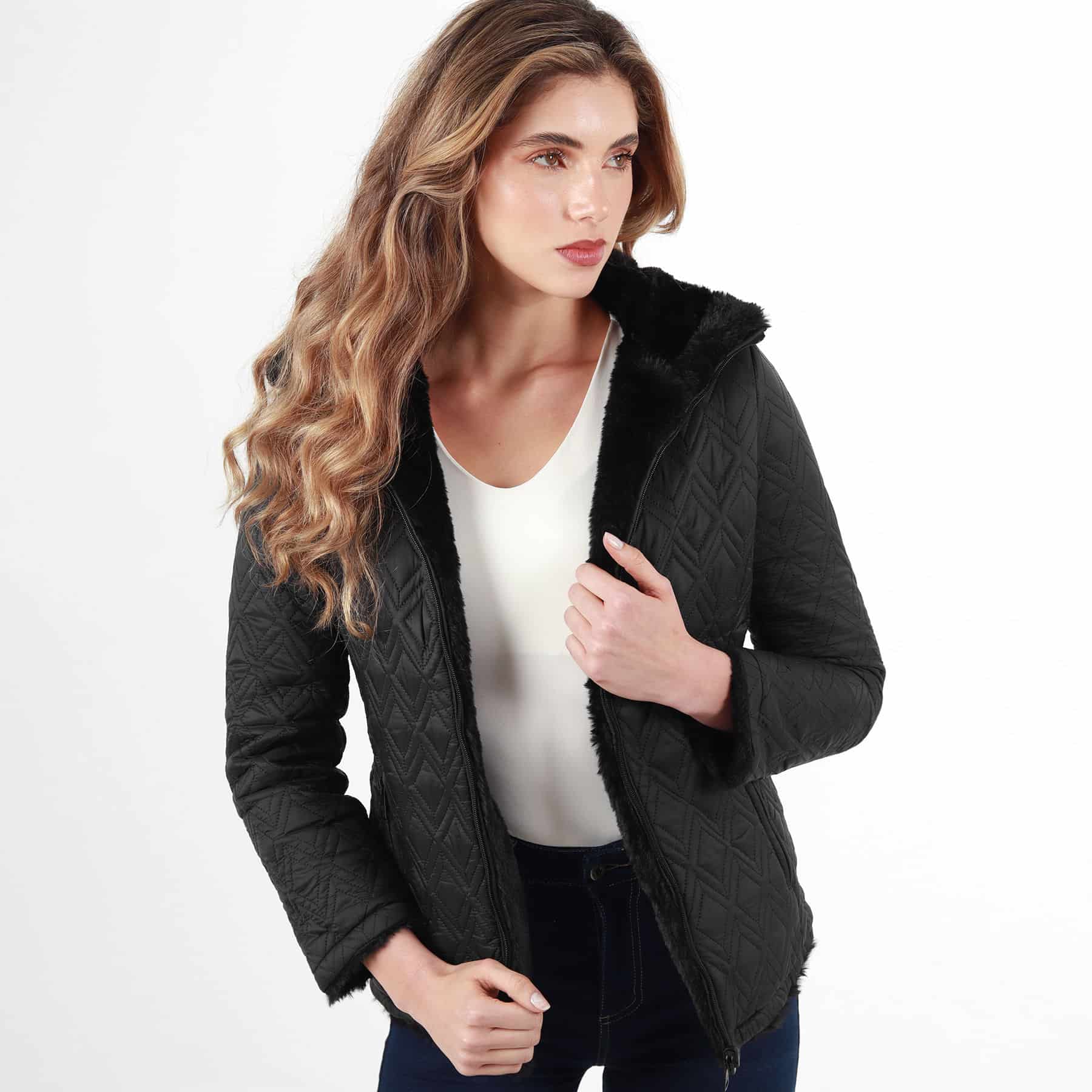Chaqueta Doble faz Acolchada Suave - miniatura 13
