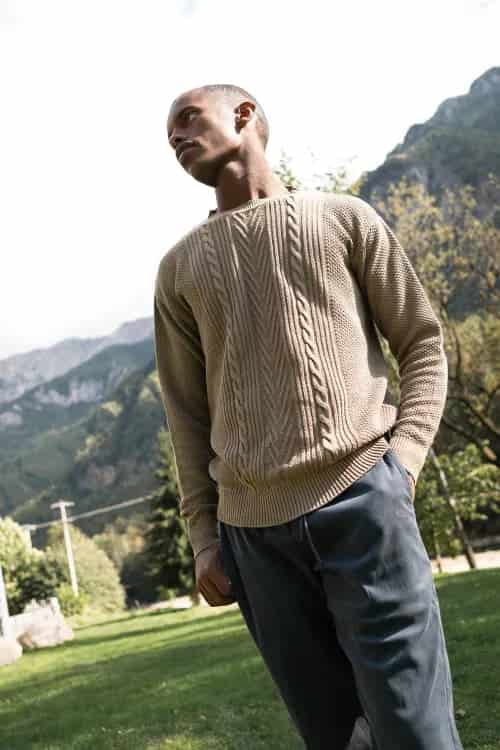 Recycled Braided Knit Sweater - miniatura 1