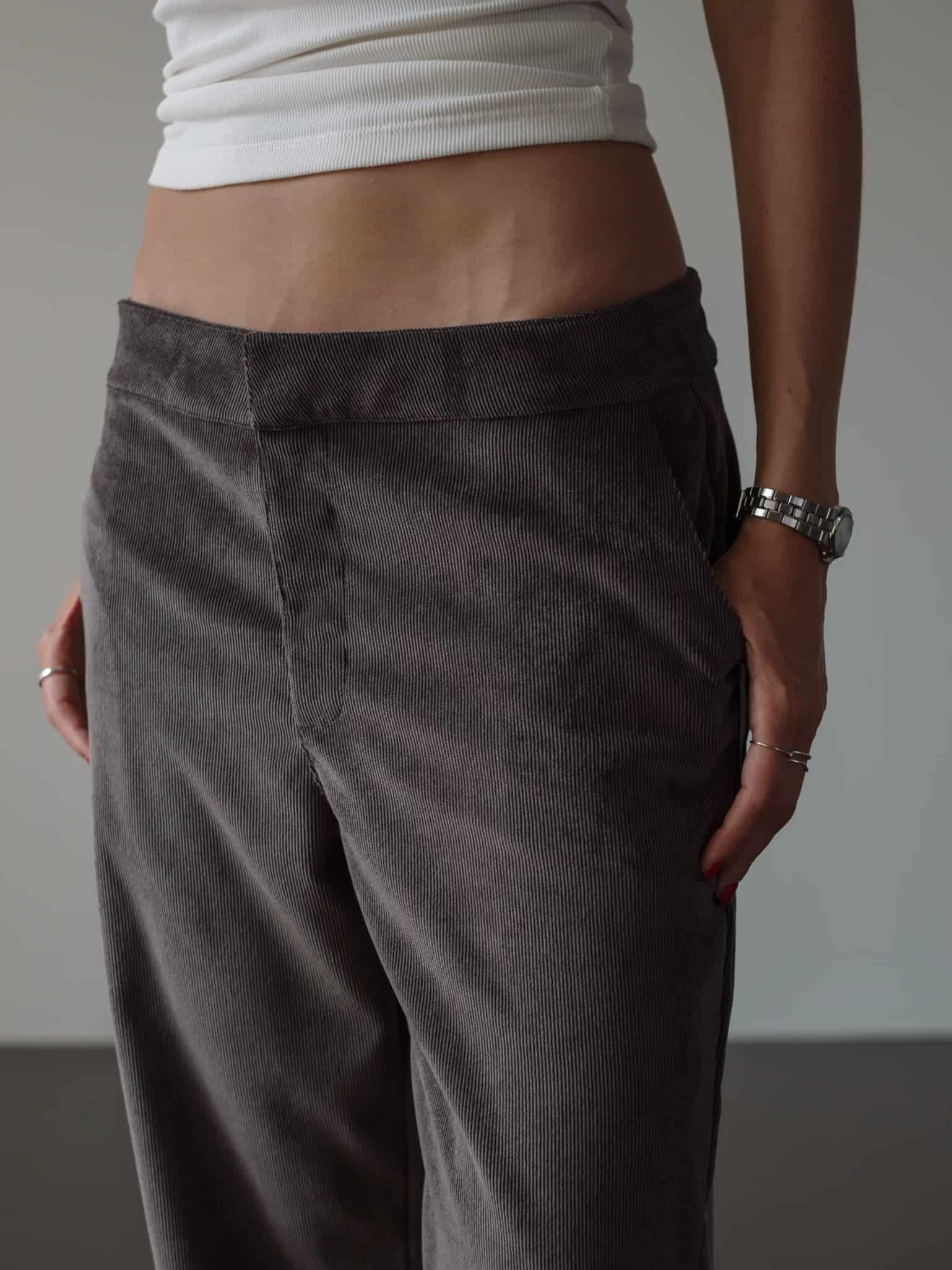 CORD STRAIGHT TROUSER - DEEP BROWN - miniatura 8