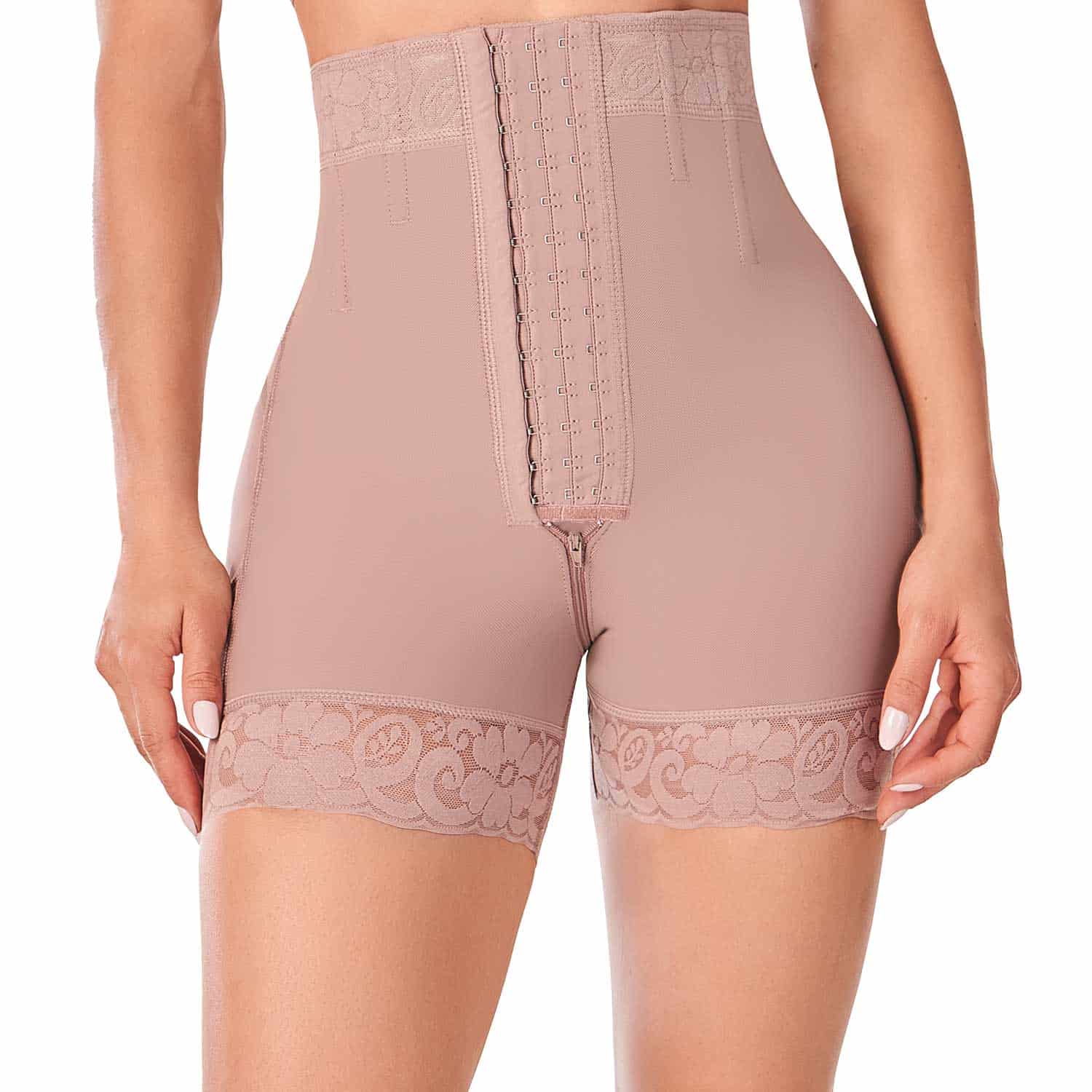 Short Alto Levanta Cola Broches Reloj de Arena Mujer - miniatura 5