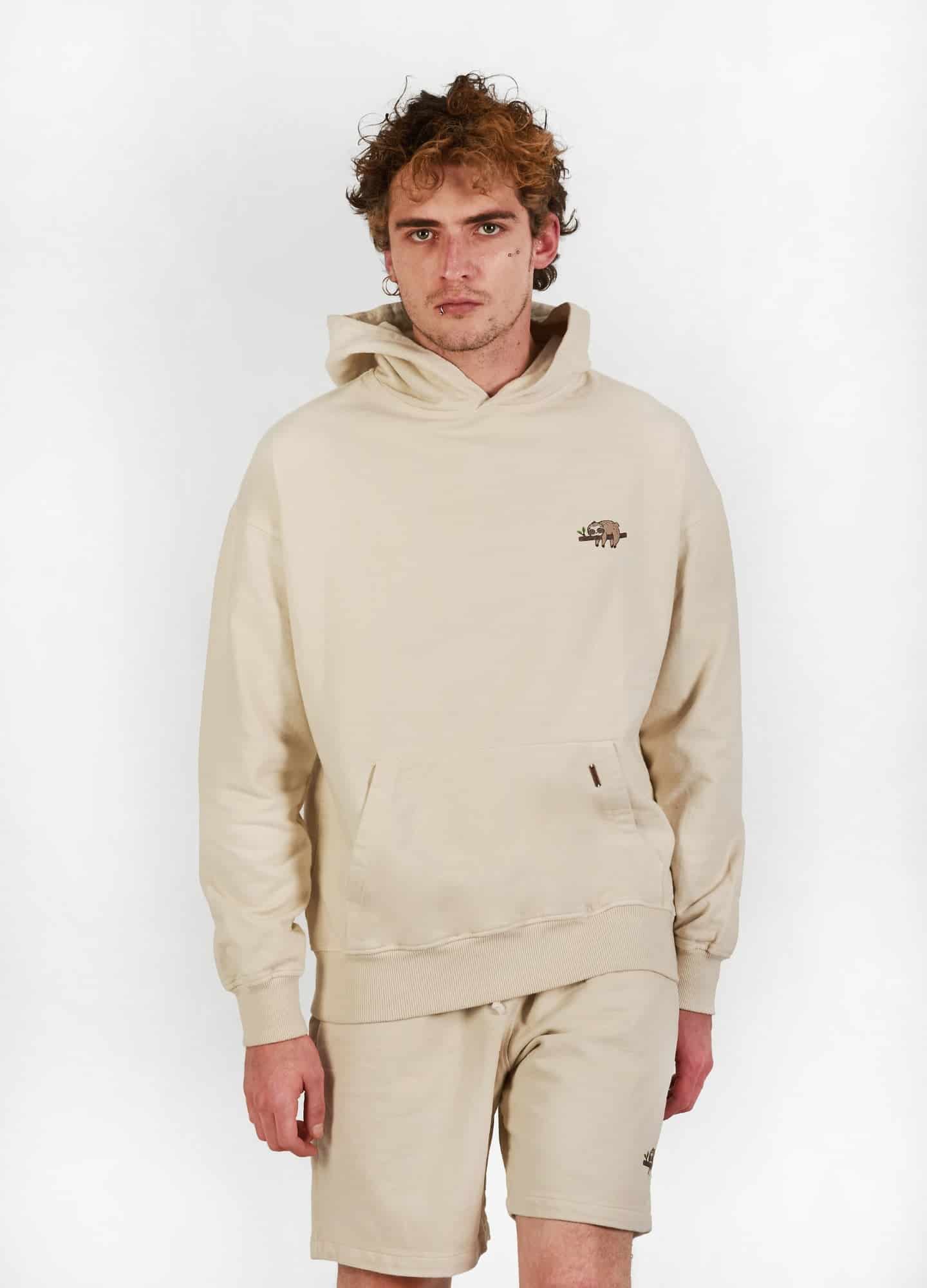 Basic Ciampino Hoodie - Crema - miniatura 4