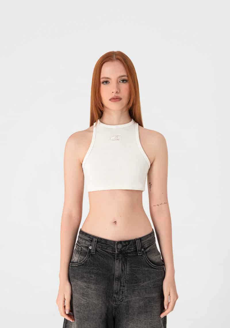 Heraldic cream crop top - miniatura 2