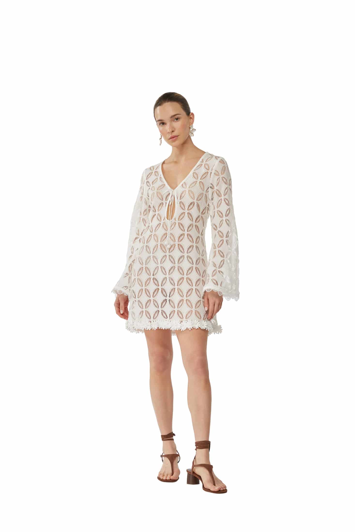 POSITANA TUNIC DRESS WHITE - miniatura 1