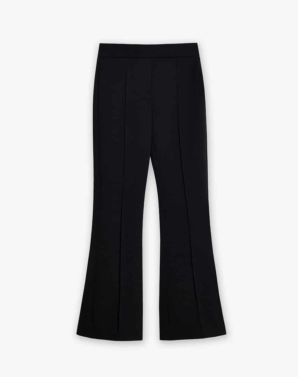 Pantalón tiro medio bota campana negro mujer - miniatura 1