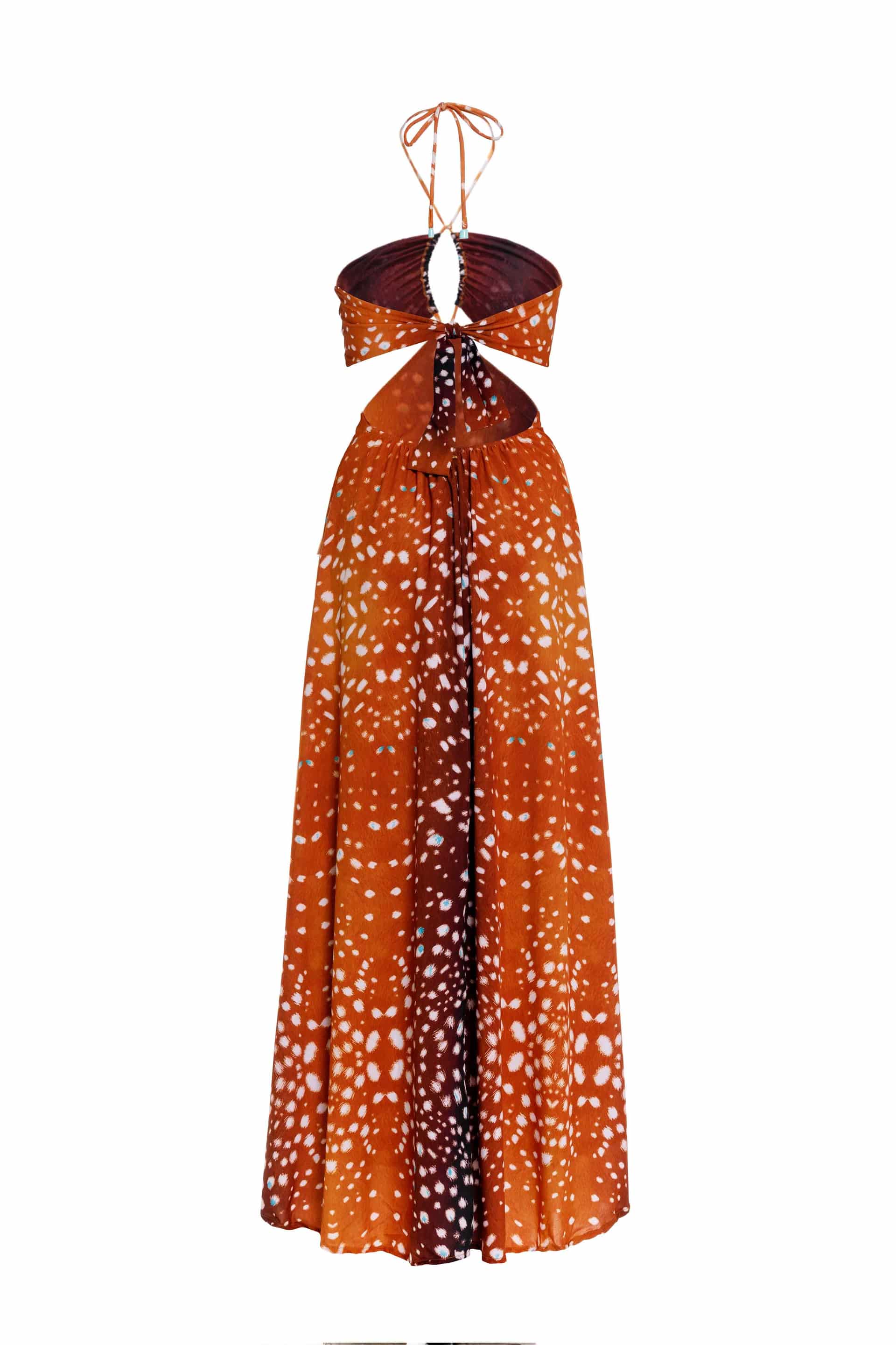 Vestido Largo Brisa Bambi Café - miniatura 3