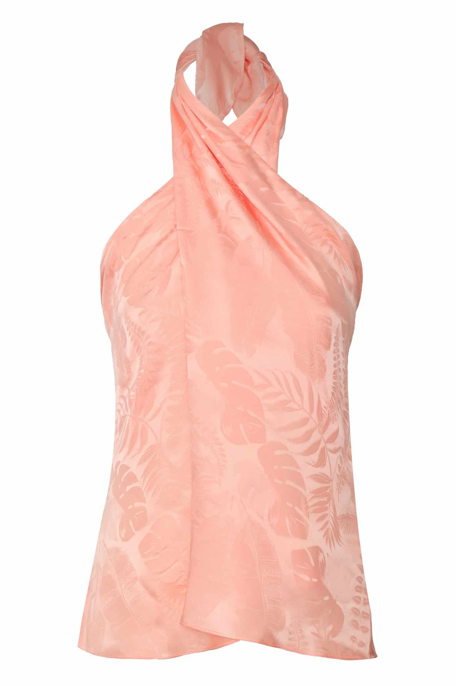 Cayetana Silk Jacquard Blouse / Peach - miniatura 1