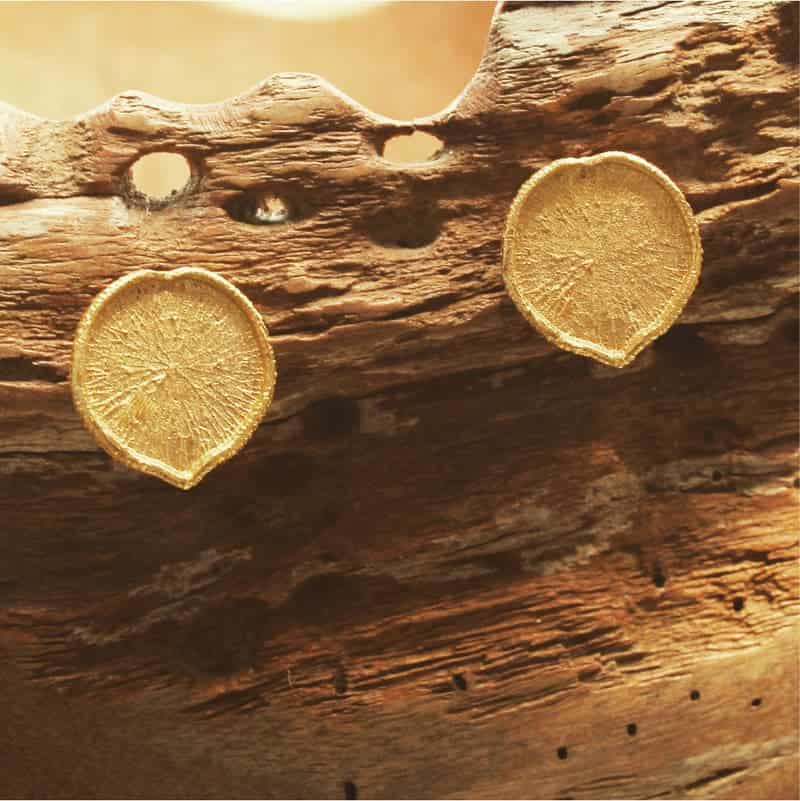 Aretes hoja de victoria regia - miniatura 3