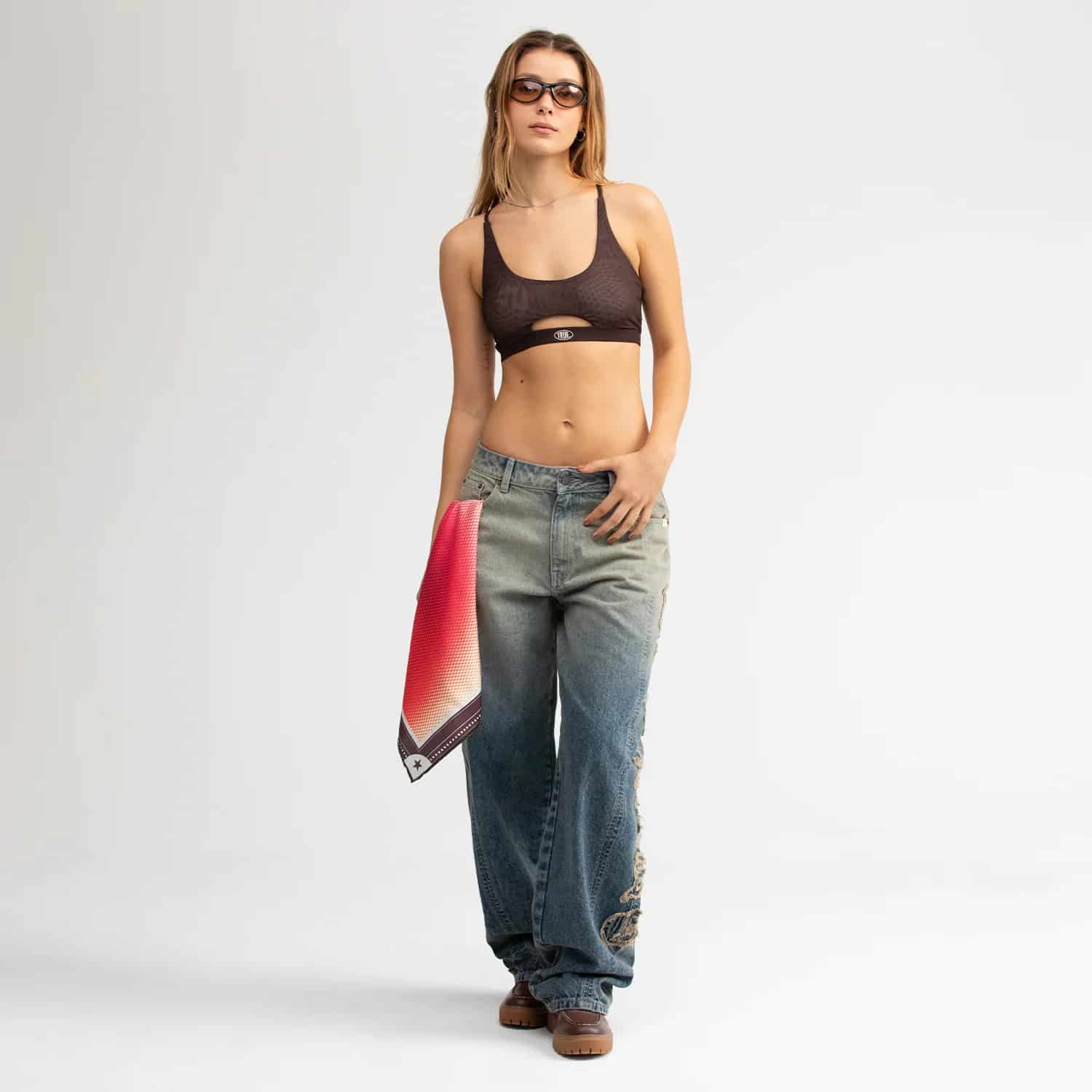 Barrel Denim Pants - Washed Blue - miniatura 8