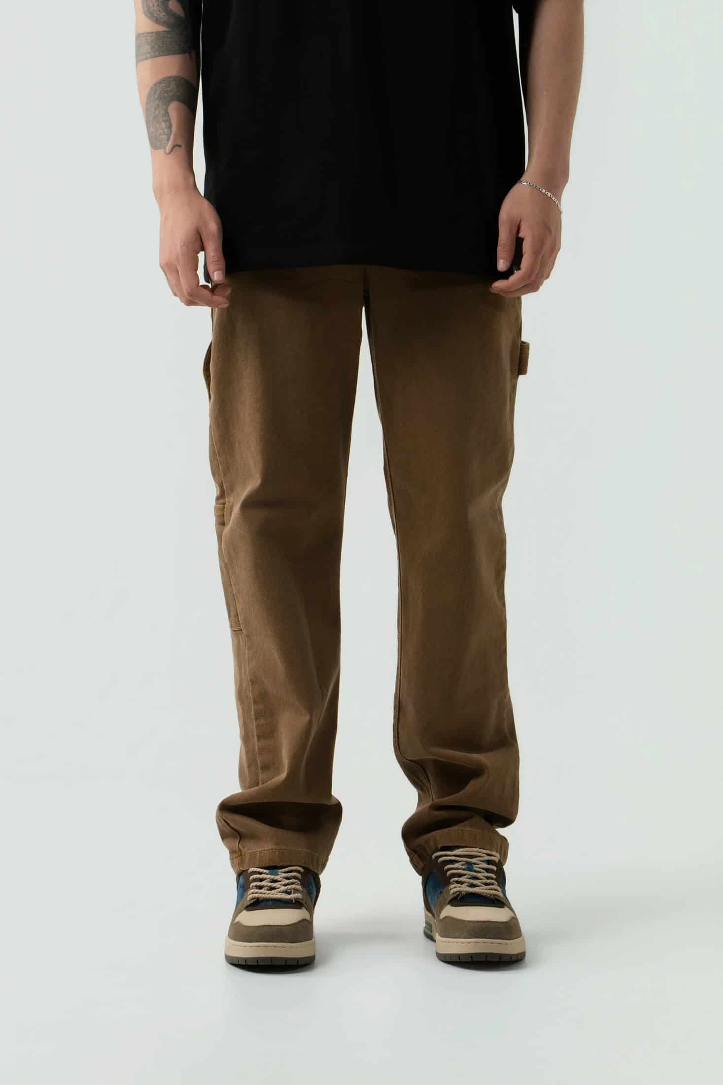 PANTALON CARGO COLOR CAFE - miniatura 2