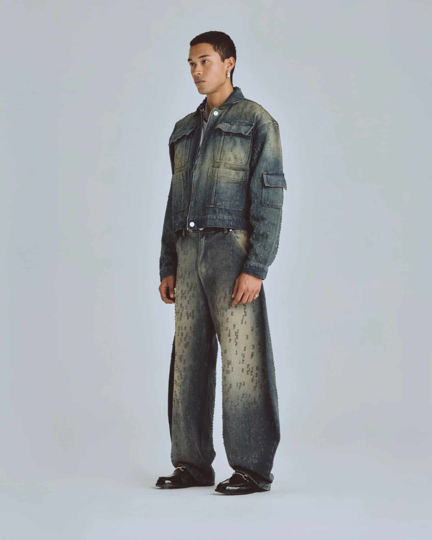 Agnus Dei U Ripped Barrel Jean Dirty Blue - miniatura 11