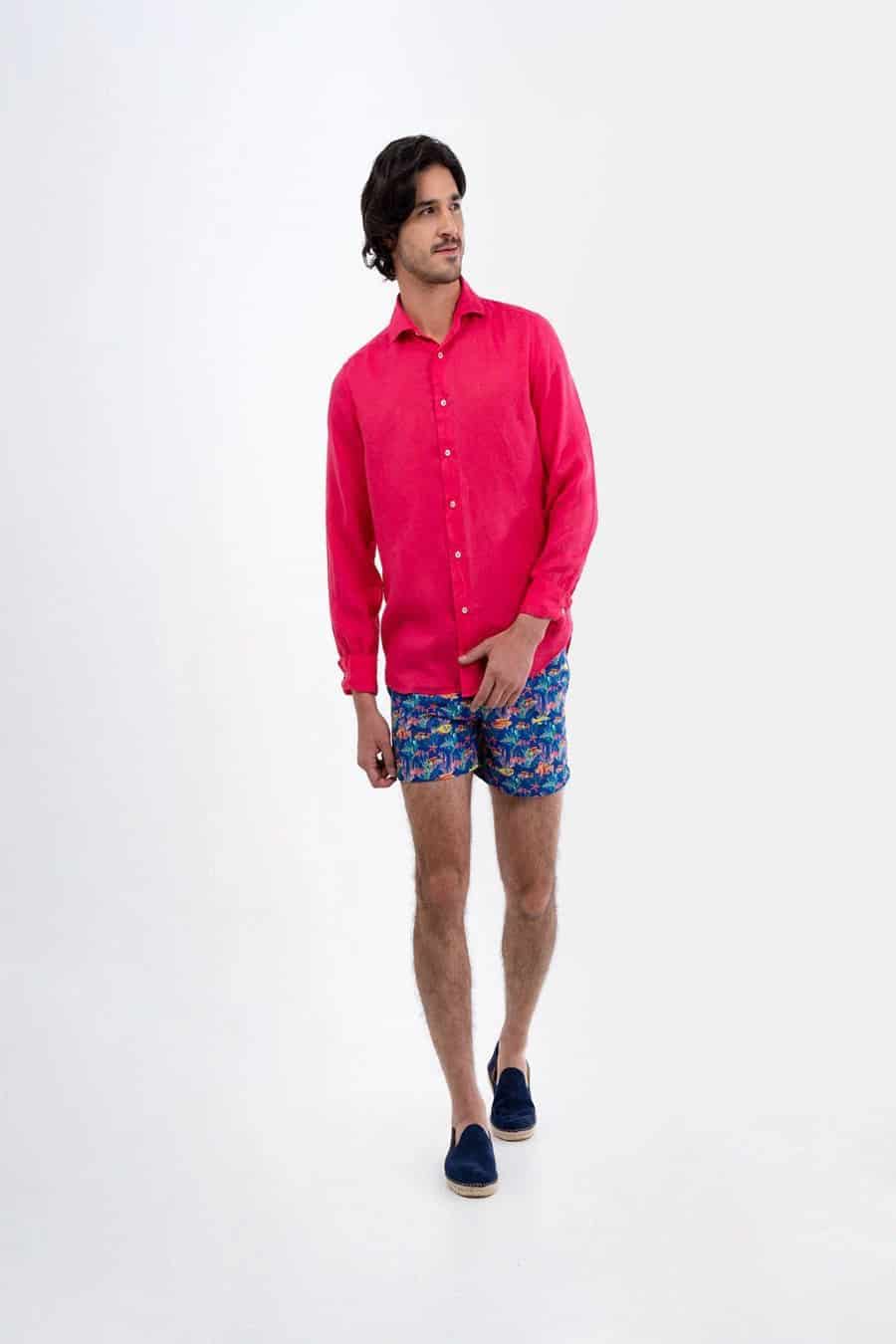 Men's swim trunk blue aquarium - miniatura 2