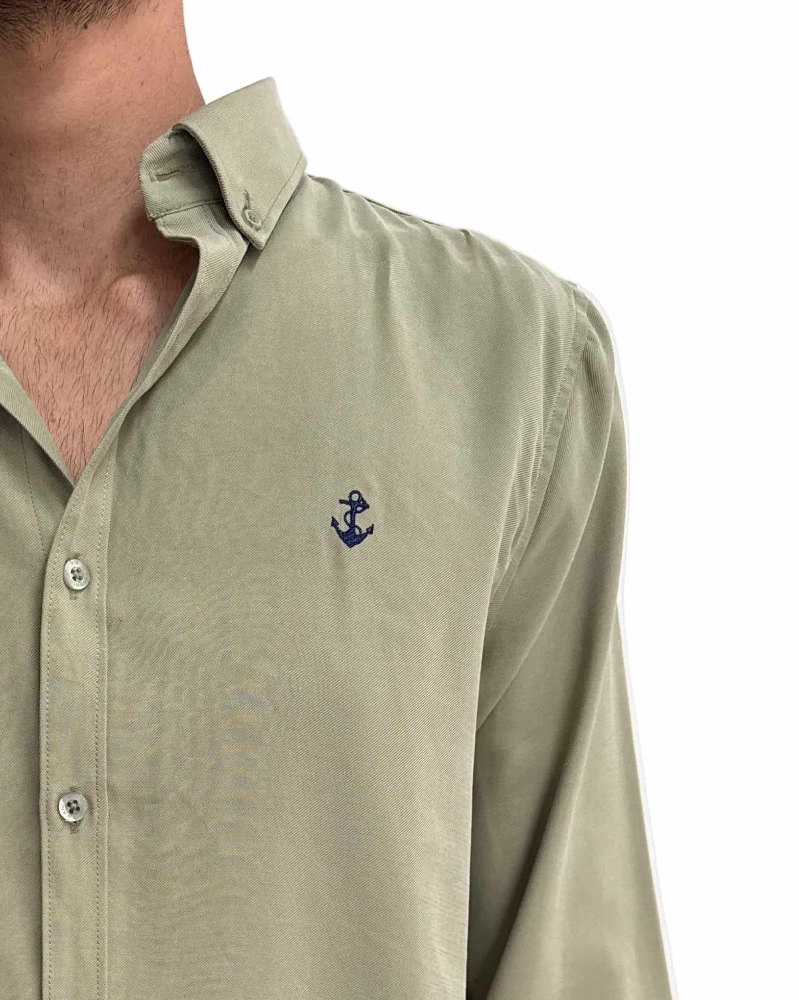 Camisa Verde Oliva en rayón - miniatura 4