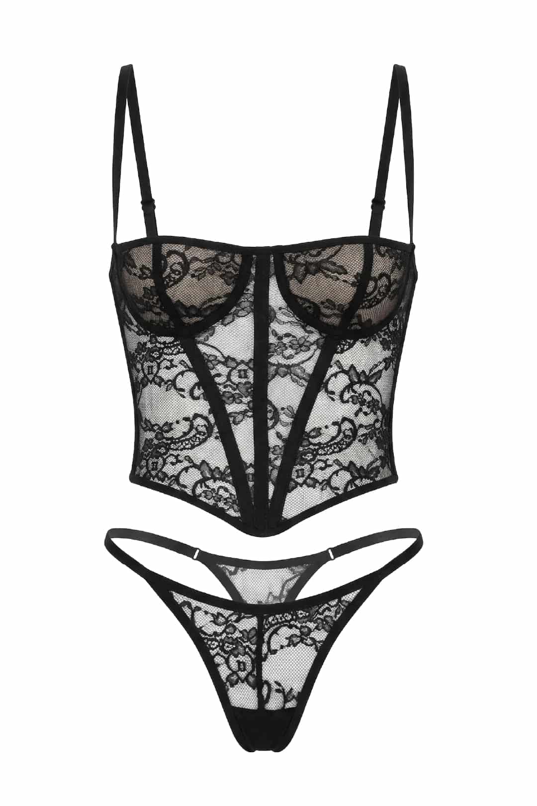 SET CORSET BERRY NEGRO - miniatura 10