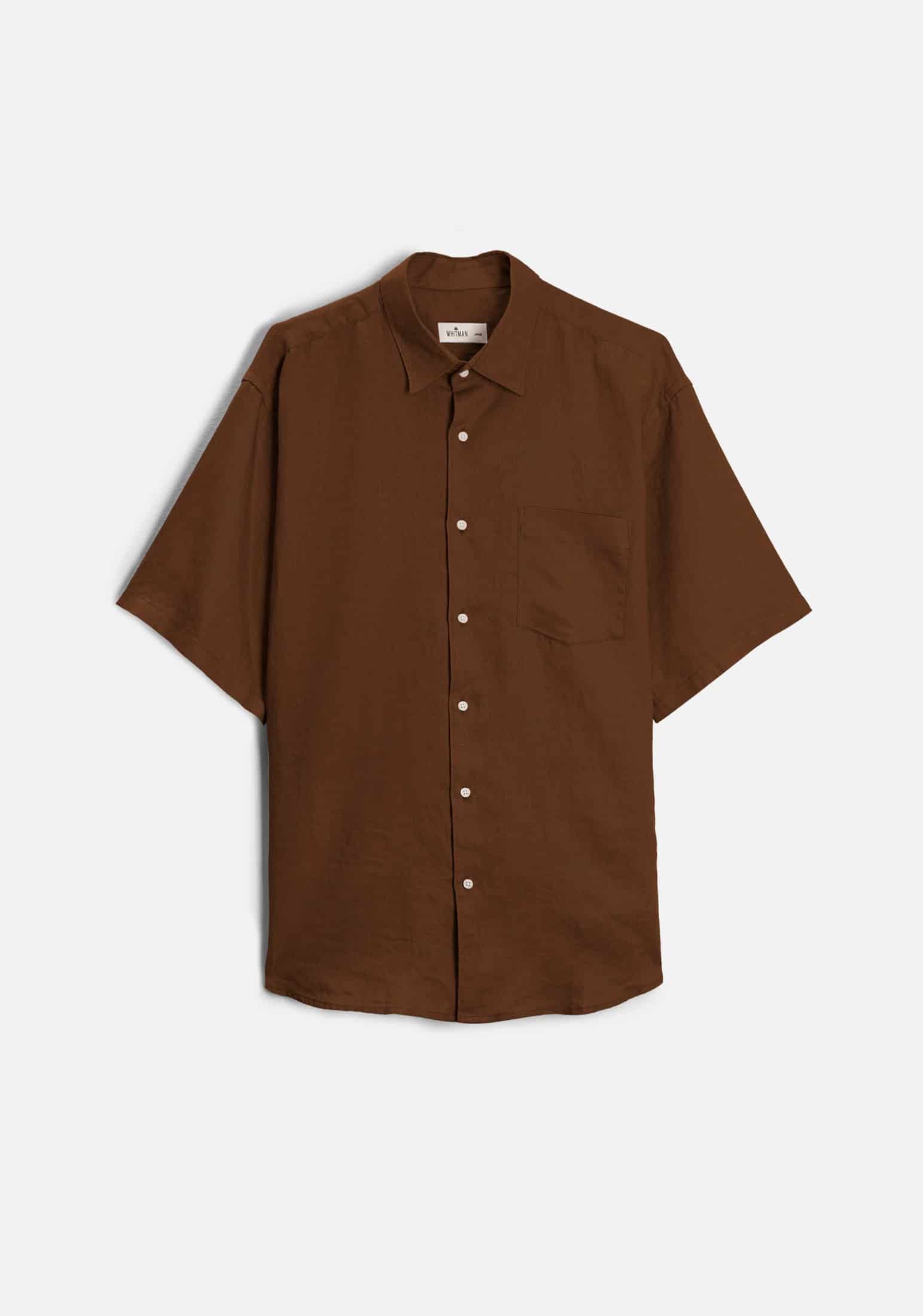 Camisa Lino Harlem Tabaco - miniatura 1