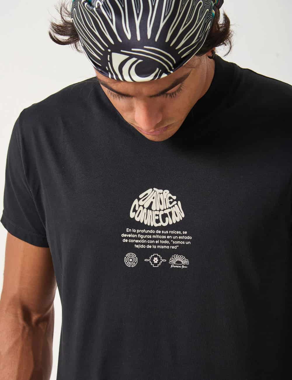 Camiseta Regular Fit Natural Conexion negro Hombre - miniatura 3