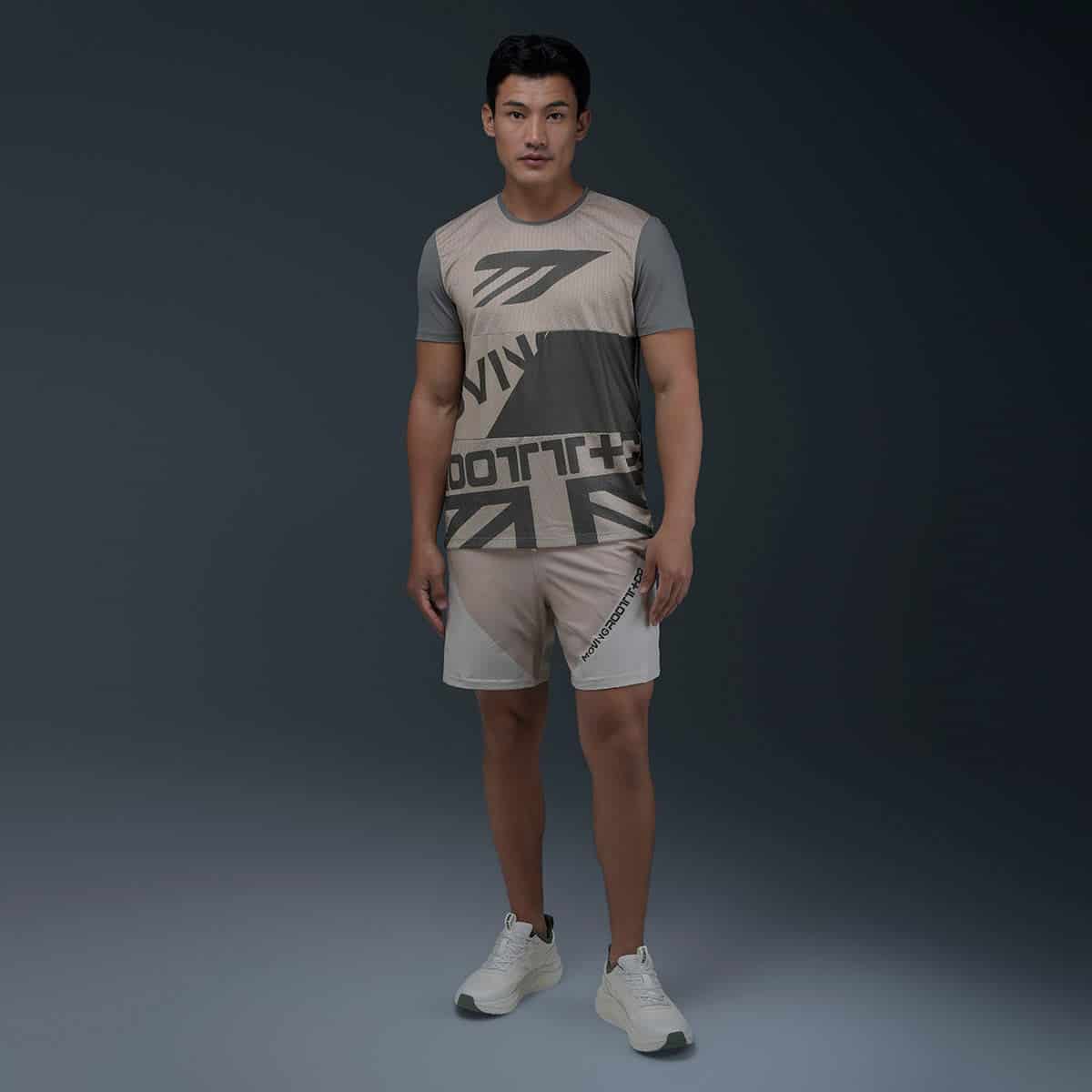 Pantaloneta Deportiva Beige - miniatura 5