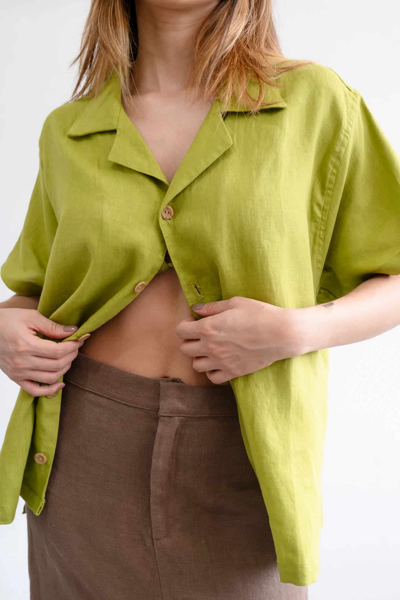Camisa Isla de lino | Verde - miniatura 2