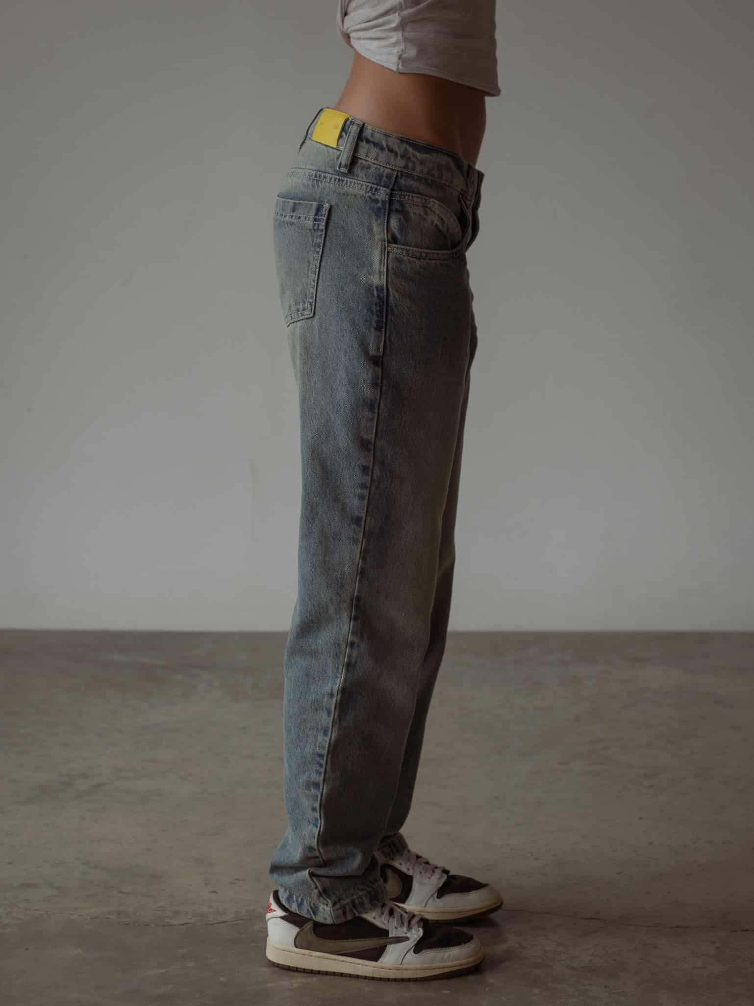 LOW STRAIGHT JEAN - MEDIUM DIRTY BLUE - miniatura 5