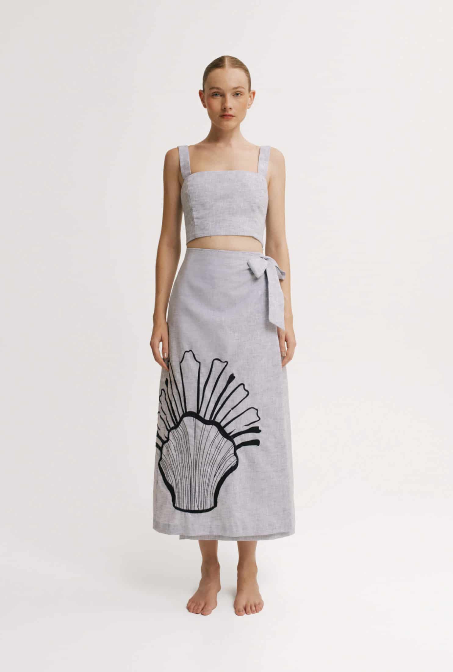 Crop Top Tiana & Falda Samira Caracola - miniatura 1