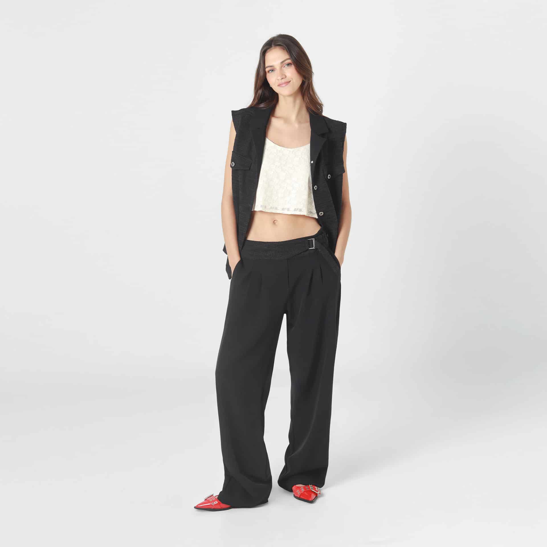 Pantalon Tiro Alto Bota Recta - miniatura 1